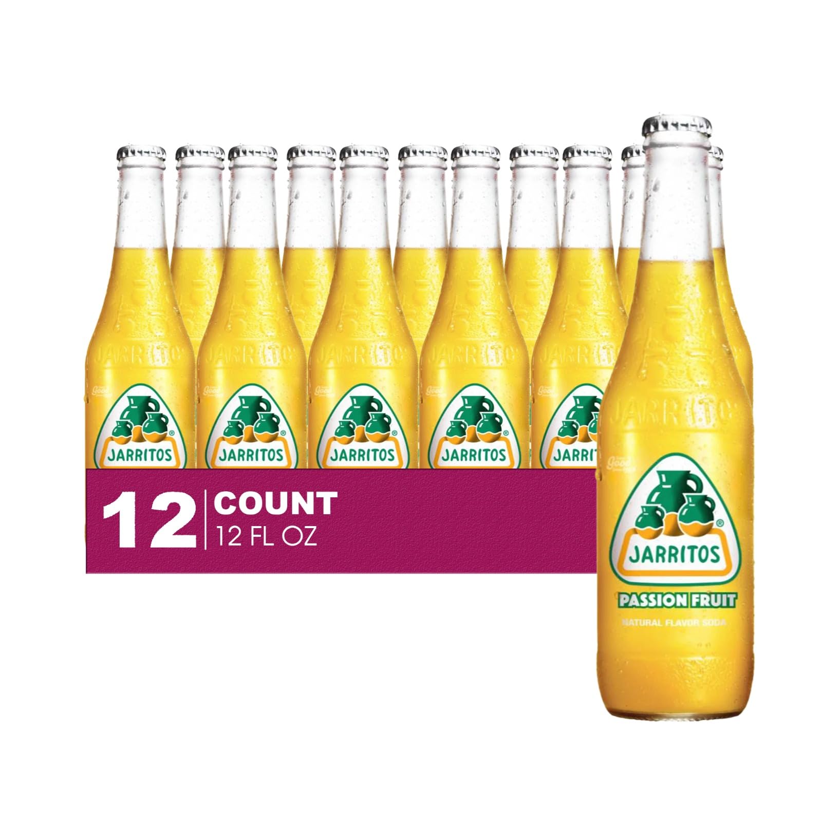 Jarritos 12-Pack of Pineapple Mexican Soft Drink Glass Bottle 12 fl oz Made with 100% Natural Sugar