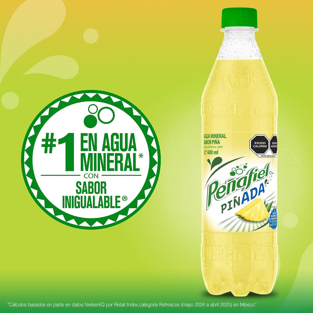 Peñafiel Piñada, Botella Pet, 600 ml (12 pack)