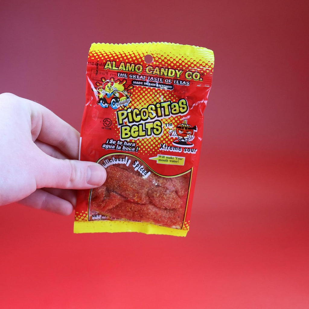 Needzo Extreme Spicy Mexican Candy, Picositas Belts with Chili Seasoning, 1.5 Ounces (Pack of 3)
