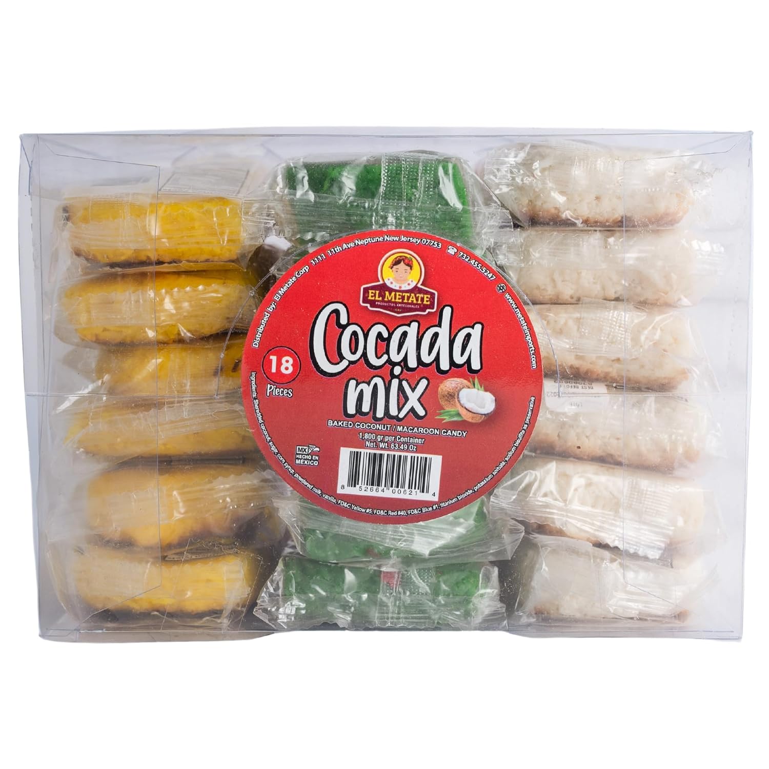 El Metate - Cocada Mix - Authentic Dulces Mexicanos - Baked Coconut Candy Bars - Perfect Mexican Snacks for Fiesta or Pinata