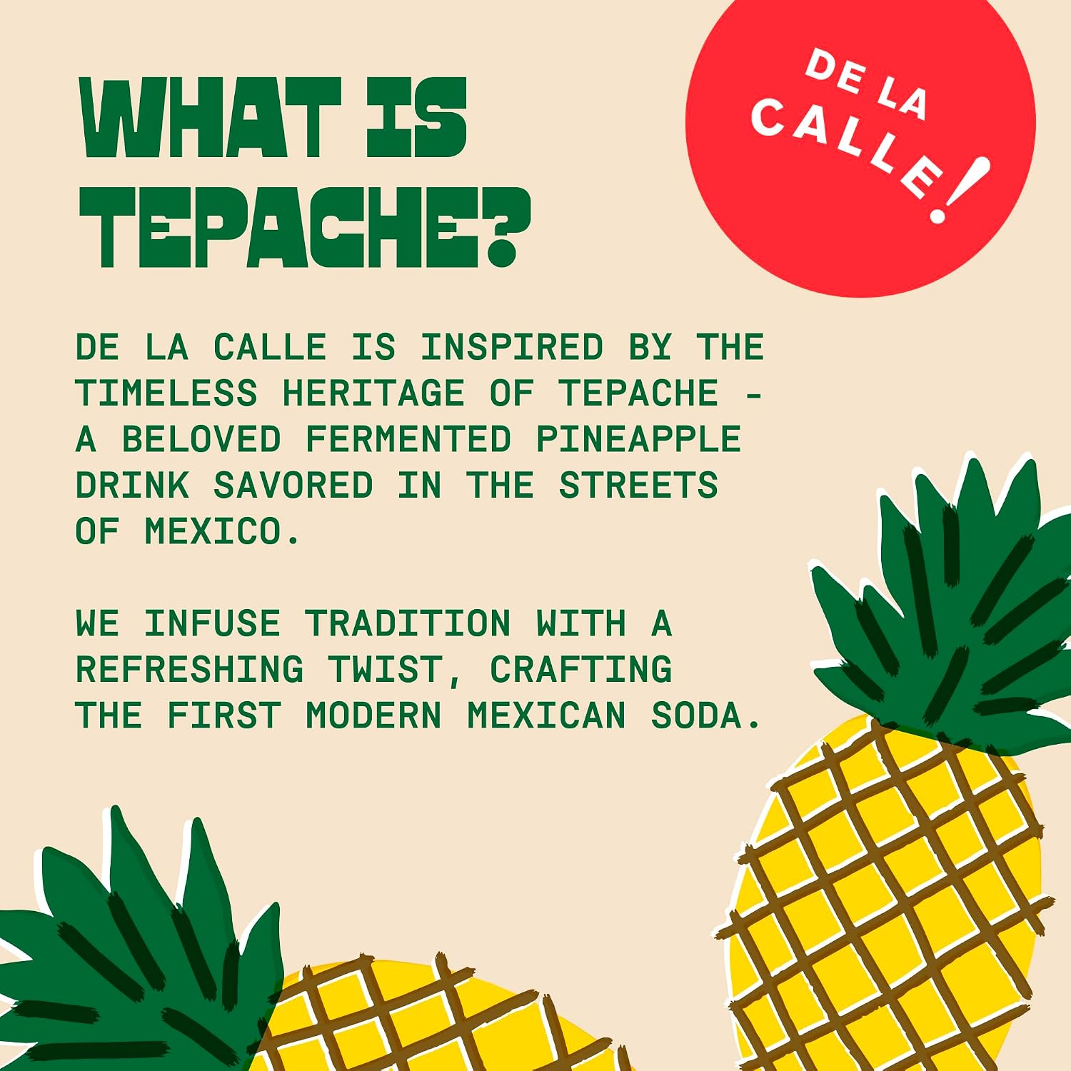 De La Calle Organic Traditional Pineapple Spice Tepache, 12 FZ
