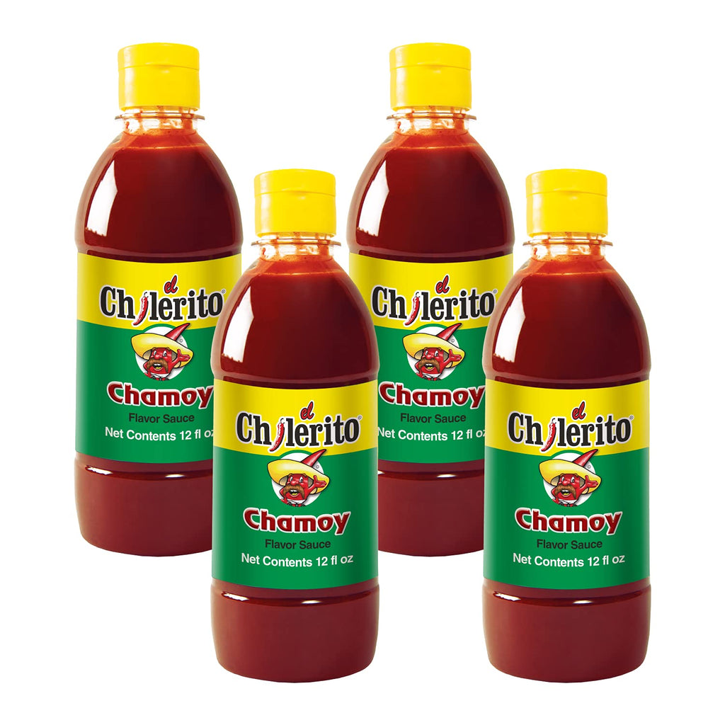 4 Pack EL CHILERITO Sauce Chamoy Flavor 355ml/ 12 Fl. Oz - Mexican Foods - Excellent For Garnishing Fruits And Snacks - Mexican Flavor - To Share With Friends And Family - Kosher - Natural Ingredients - Chili – Chamoy