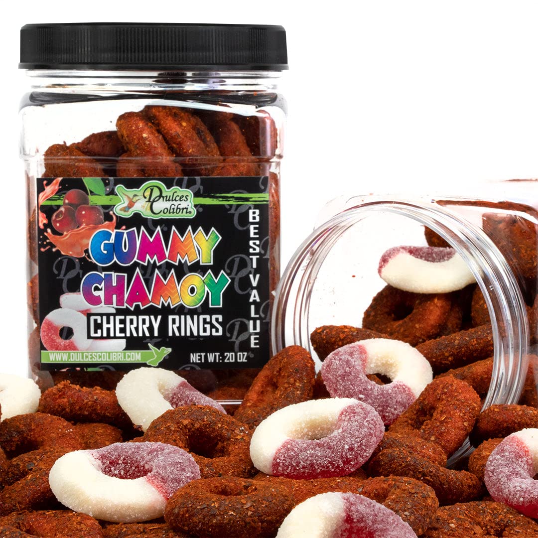 Dry Chamoy Coated Mango Gummies | 9oz Jar | PREMIUM | Mess Free | Authentic Bold Mexican Flavors | Artisan Made, Fresh & Delicious|