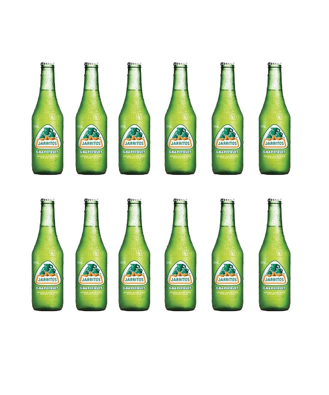 Generic Jarritos Mexican Soft Soda Drink Grapefruit Glass Bottle 12 fl oz 12 Pack