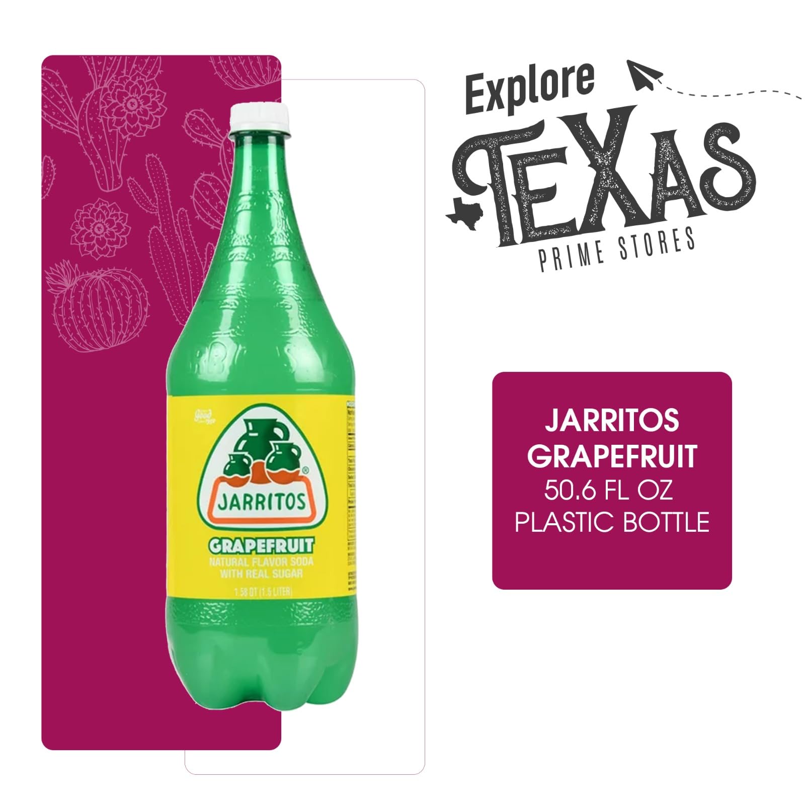 Jarritos 5-Pack of Lime Mexican Soft Drink Plastic Bottle 50.7 fl oz (1.5 lt) Made with 100% Natural Sugar