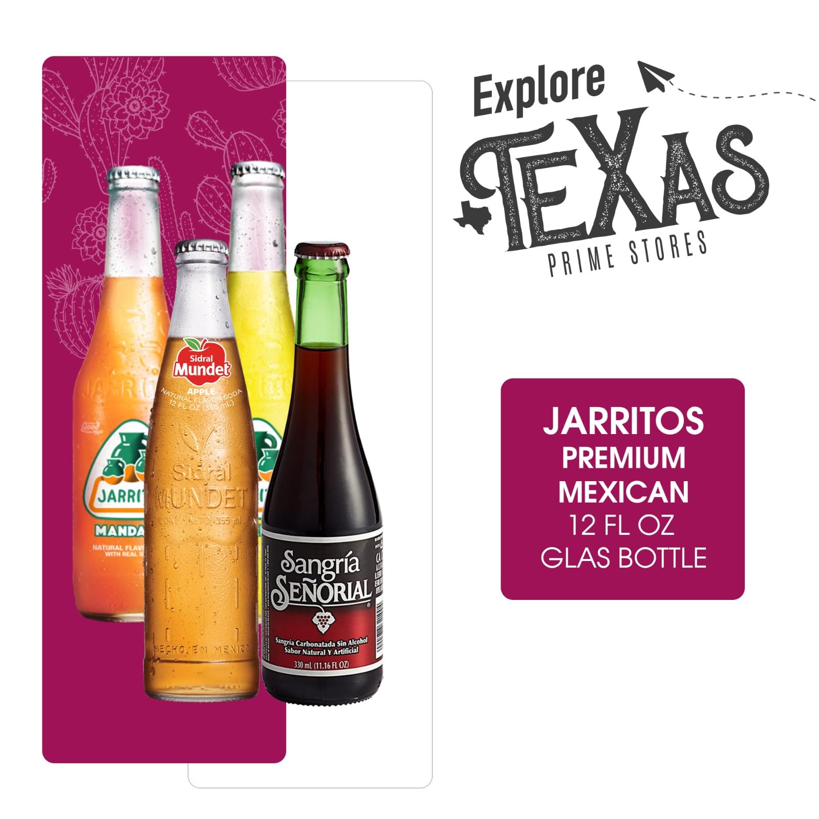 Jarritos 12-Pack of Mango Mexican Soft Drink Glass Bottle 12 fl oz Made with 100% Natural Sugar