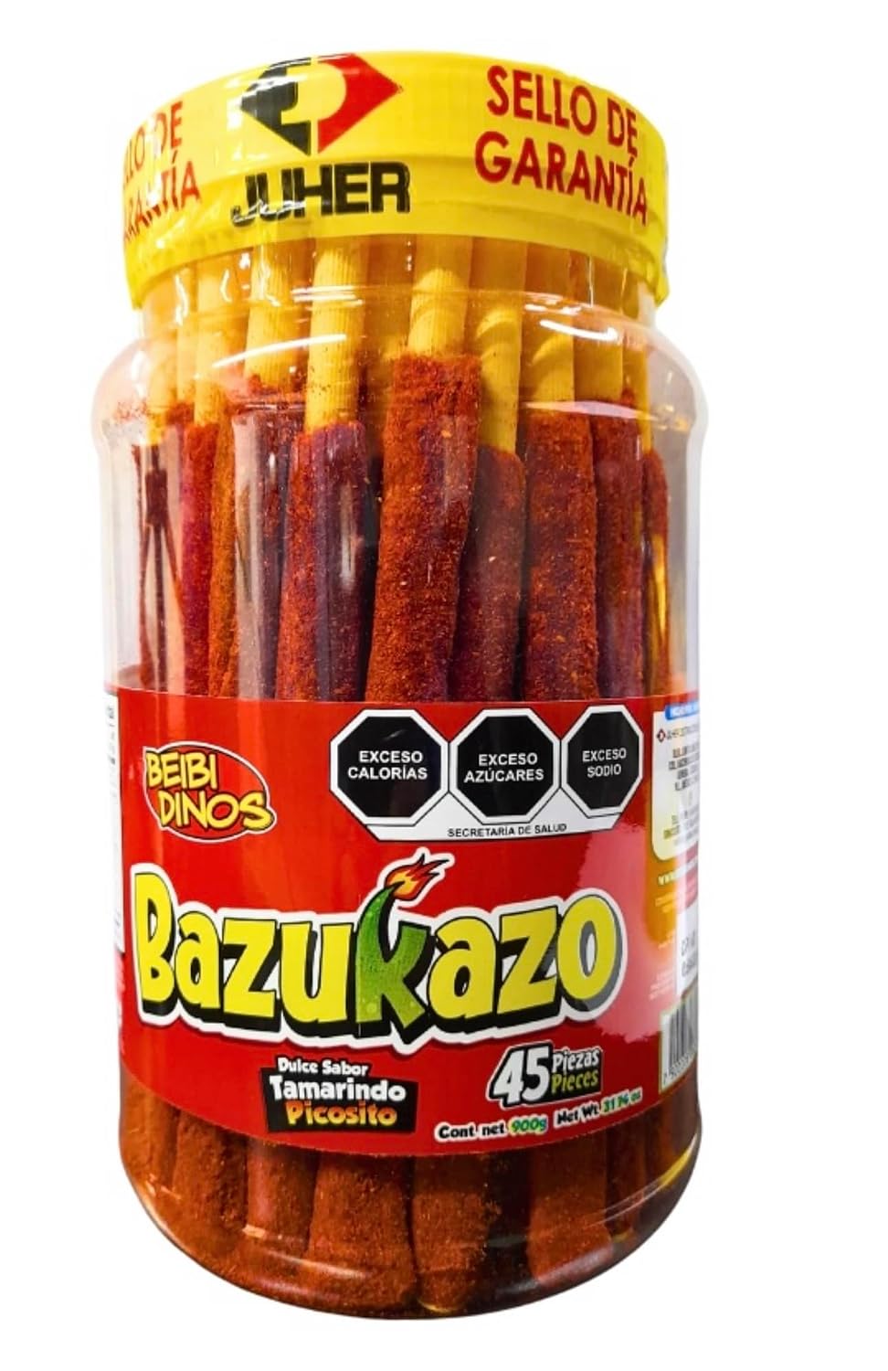 Bazukazo Tarugos Tamarindo Chile Mexican Tamarind Candy 45 Pcs 31oz. Pack of 1