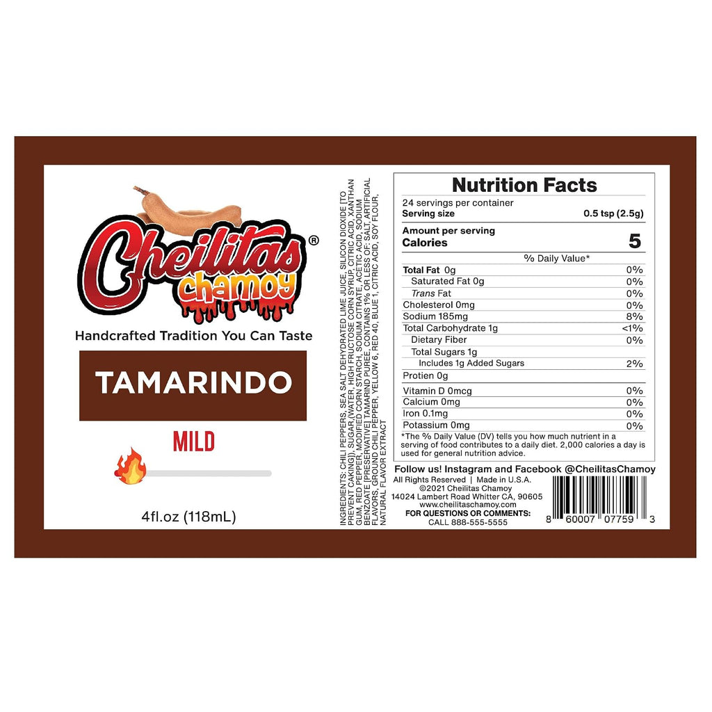 Cheilitas Chamoy All Natural Mexican Rim Candy Dip | Tamarindo Grab & Go Bottle | Hand Crafted for Drinks, Cocktails, Micheladas, Beer and More