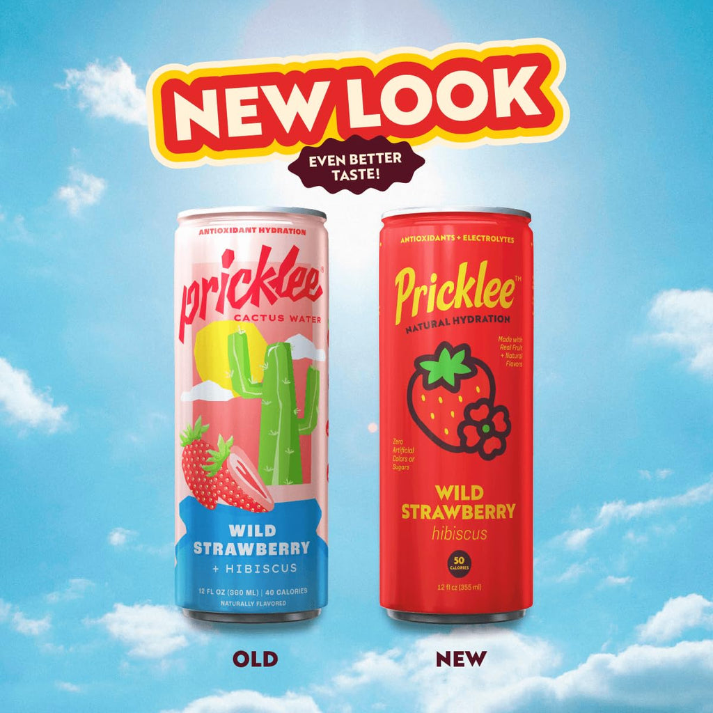 Pricklee Natural Hydration Drink – Prickly Pear, Wild Strawberry, Tropical Mango – Electrolytes + Antioxidants, Low Sugar, No Artificial Sweeteners – Non-Carbonated, Caffeine-Free – Cactus Water-Based (12 oz cans, 12 pack, 4 of each flavor)