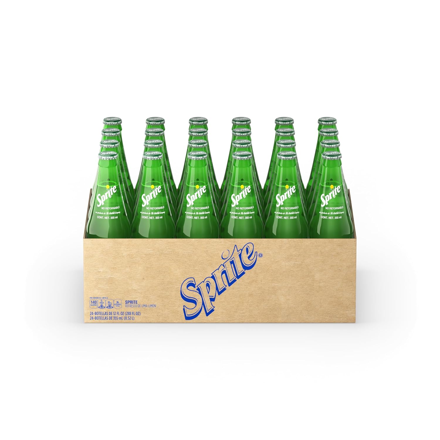 Coke de Mexico Sprite Glass Bottle, 12 fl oz, 24 Pack