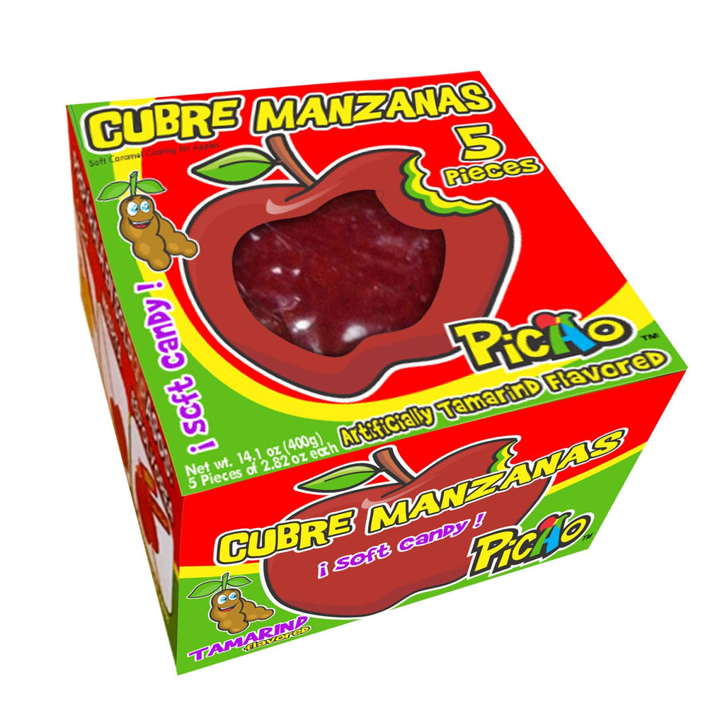 PiCAo Soft Tamarind Candy to Cover Apples, 5 count, 400g.,Tamarindo Mexican Candy Apple, Cubre Manzana, Dulces Mexicanos