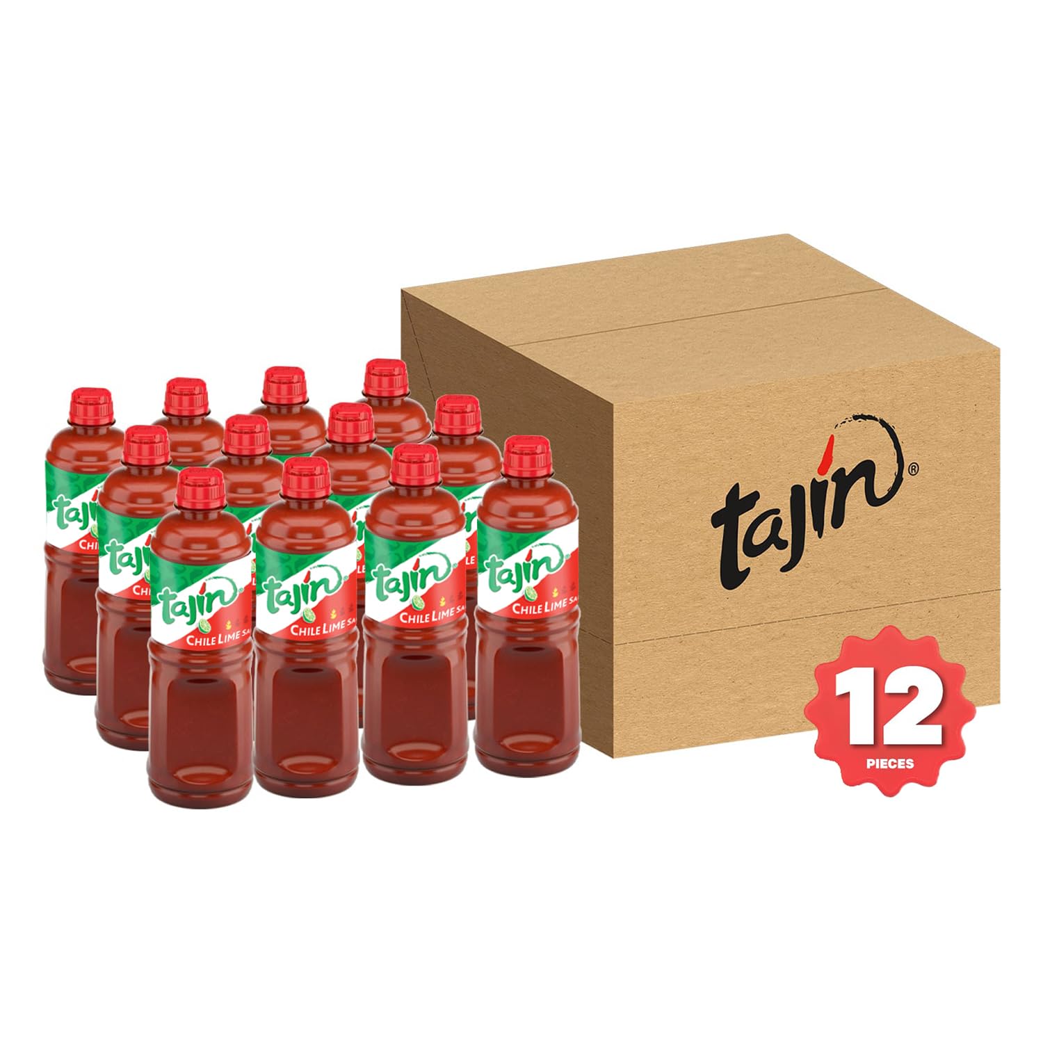 Tajin Chile Lime Sauce, Mild Mexican Chili Lime Sauce for Snacks, Vegetables, Wings, Tacos, Nachos, Fruit, and Drinks, Zesty Flavor Enhancer, 15.38 oz (Pack of 1)