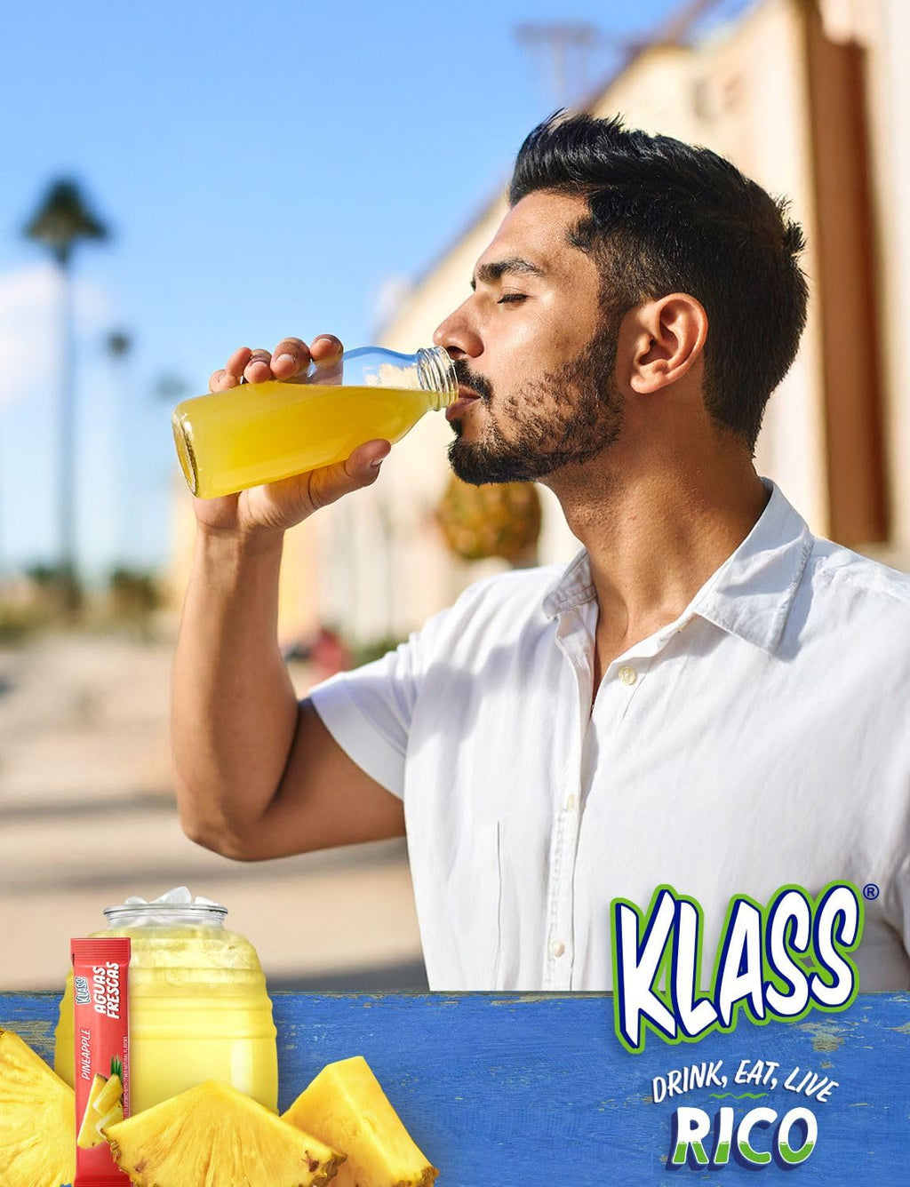 Klass Aguas Frescas, Powdered Drink Mix Variety Pack, 44 Singles Zero Sugar & Caffeine-Free Powder Packets, Water Drink Mix, Flavors: Cucumber Limeade Pineapple Tangerine Strawberry Watermelon & Hibiscus Berries - 5 Calories Per Packet & Natural Flavors