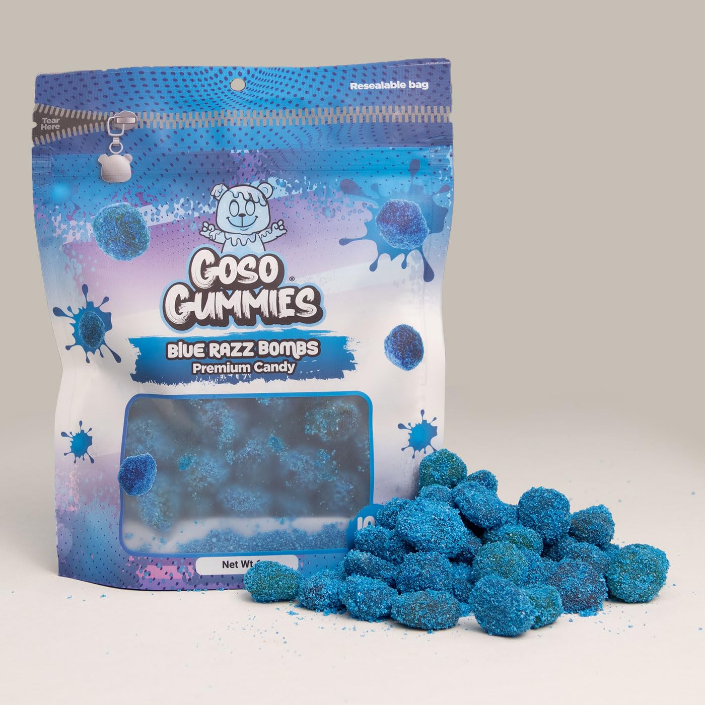 Goso Gummies Spicy Chamoy Gusher Bombs – 6oz Resealable Bag – Tangy Chamoy Filled Gusher Candy
