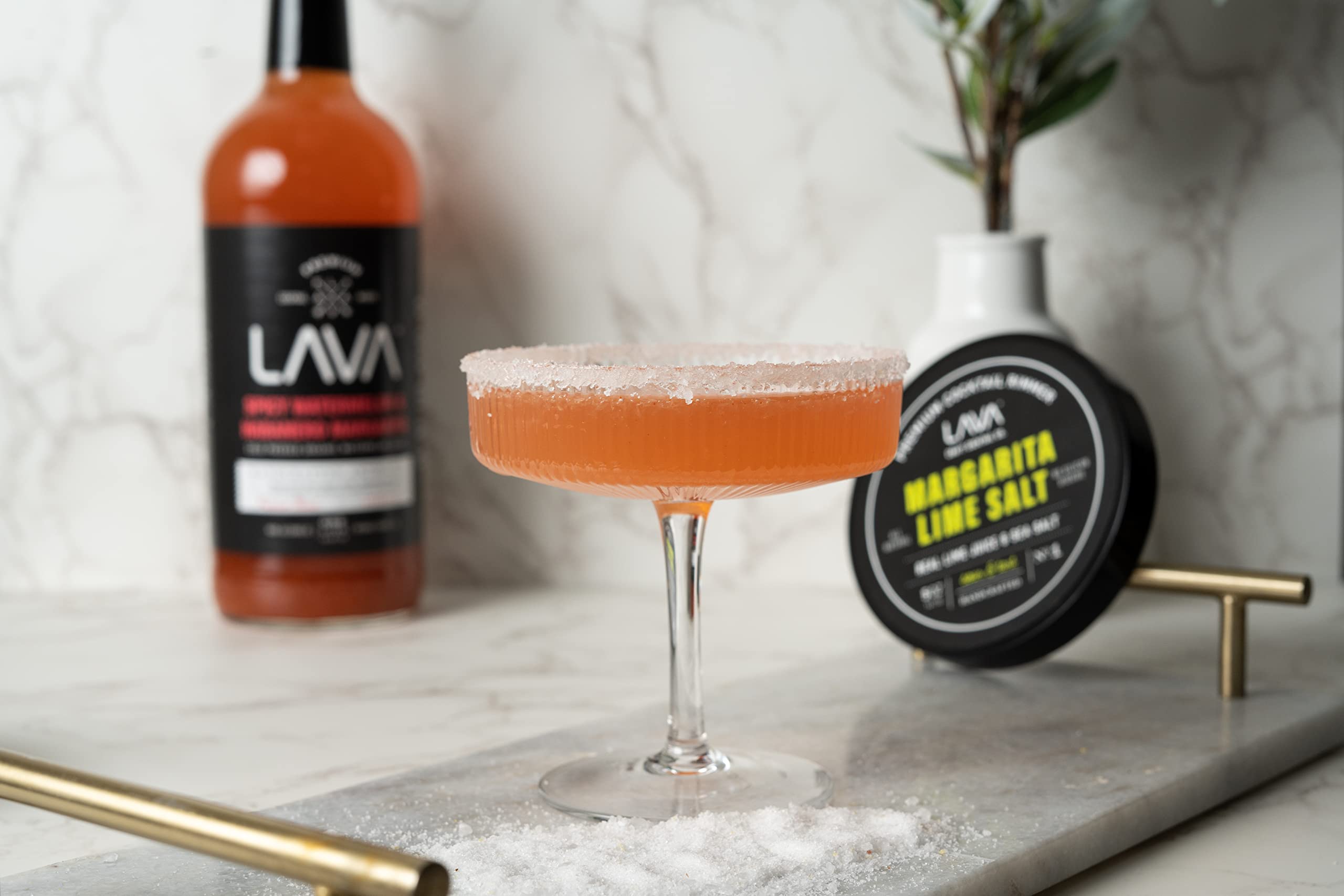 LAVA Premium Chile Lime Clásico Cocktail Rimmer 5oz, All Natural Bloody Mary Rimmer, Michelada Rimmer, Margarita Rimmer Salt, No Silicon Dioxide, with Screw-On Lid