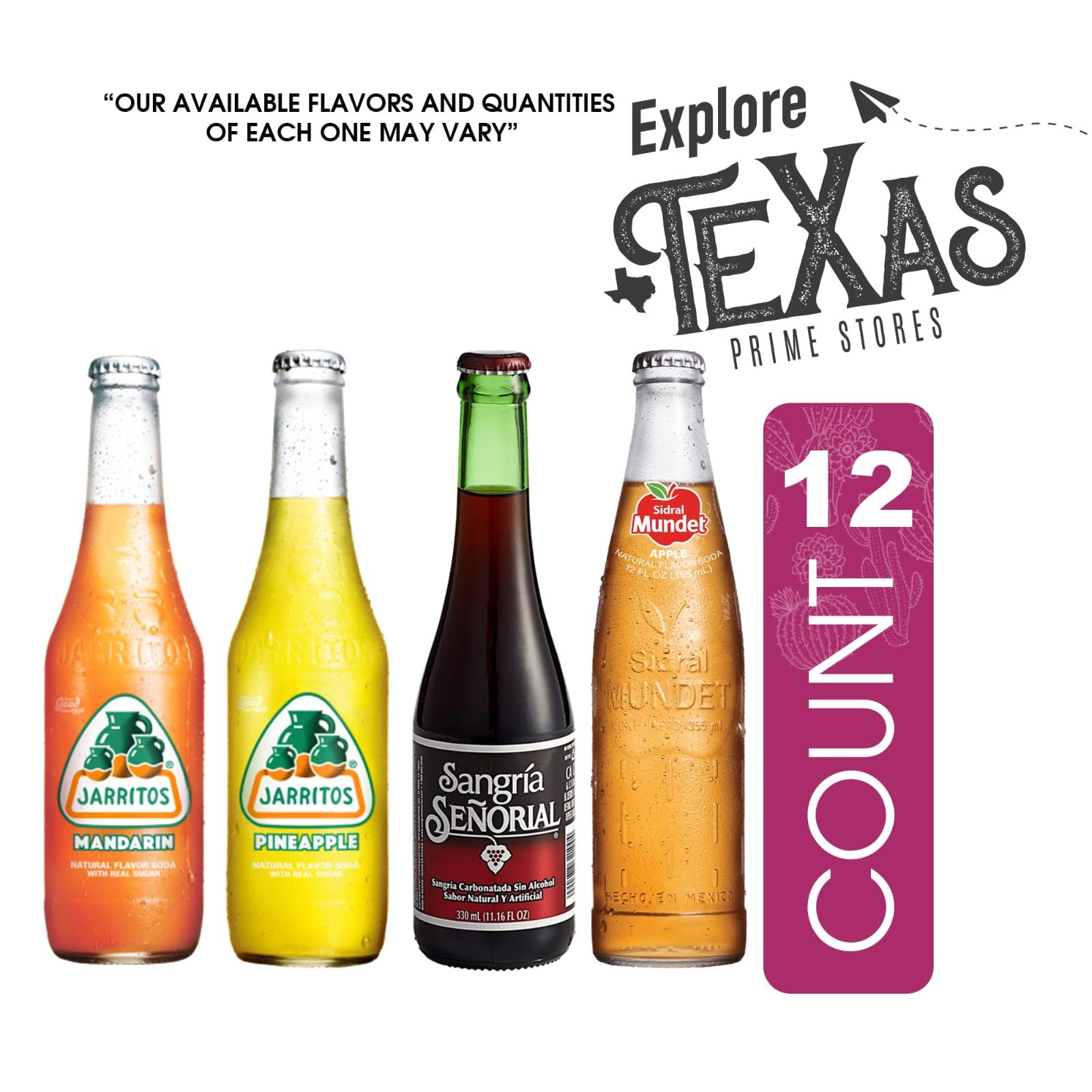 Jarritos 12-Pack of Mango Mexican Soft Drink Glass Bottle 12 fl oz Made with 100% Natural Sugar