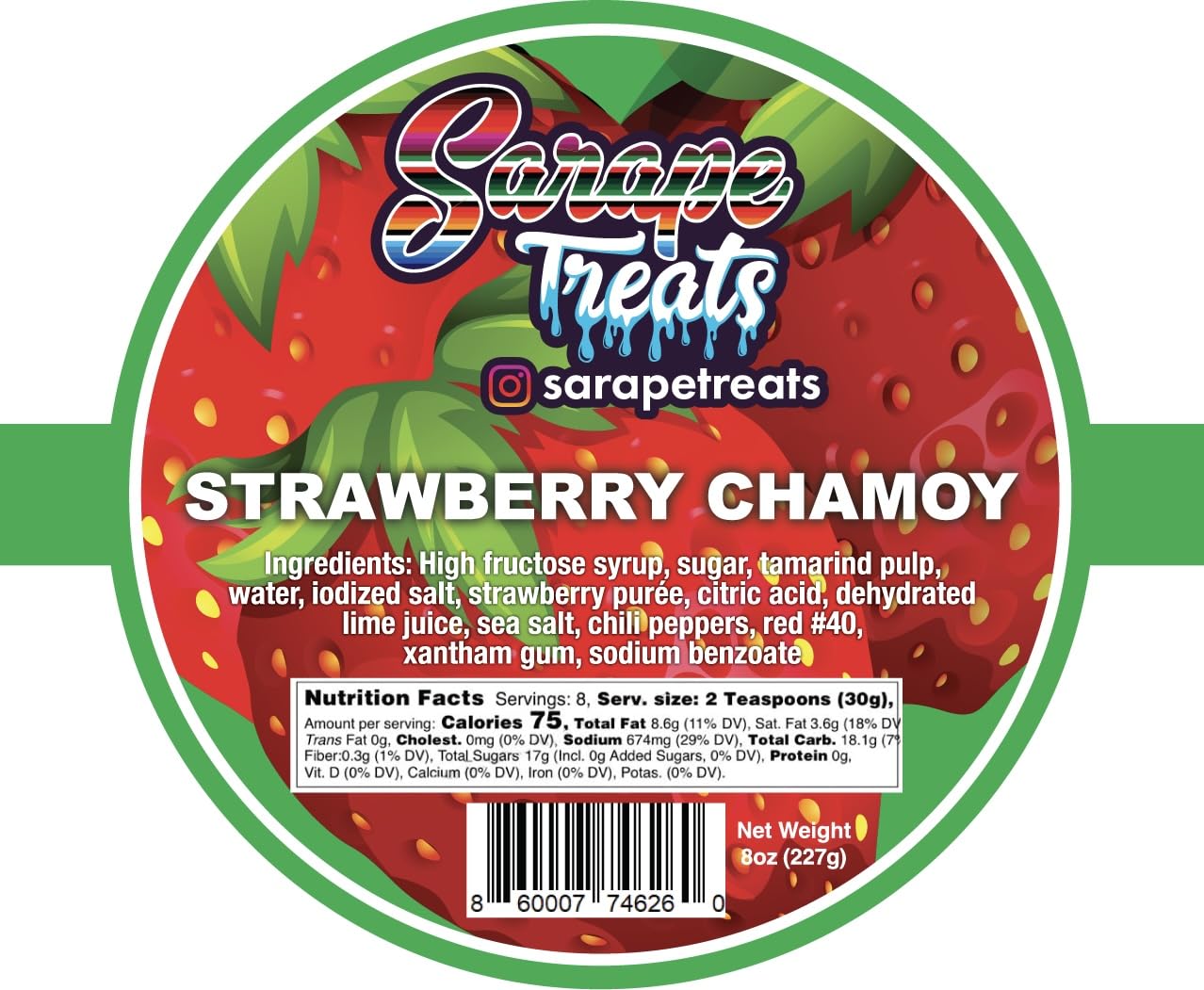 Sarape Treats Chamoy Rim Dip Mexican Tamarind Paste for Drinks, Fruit, Alcoholic Beverages, Candy, and More (Mango)