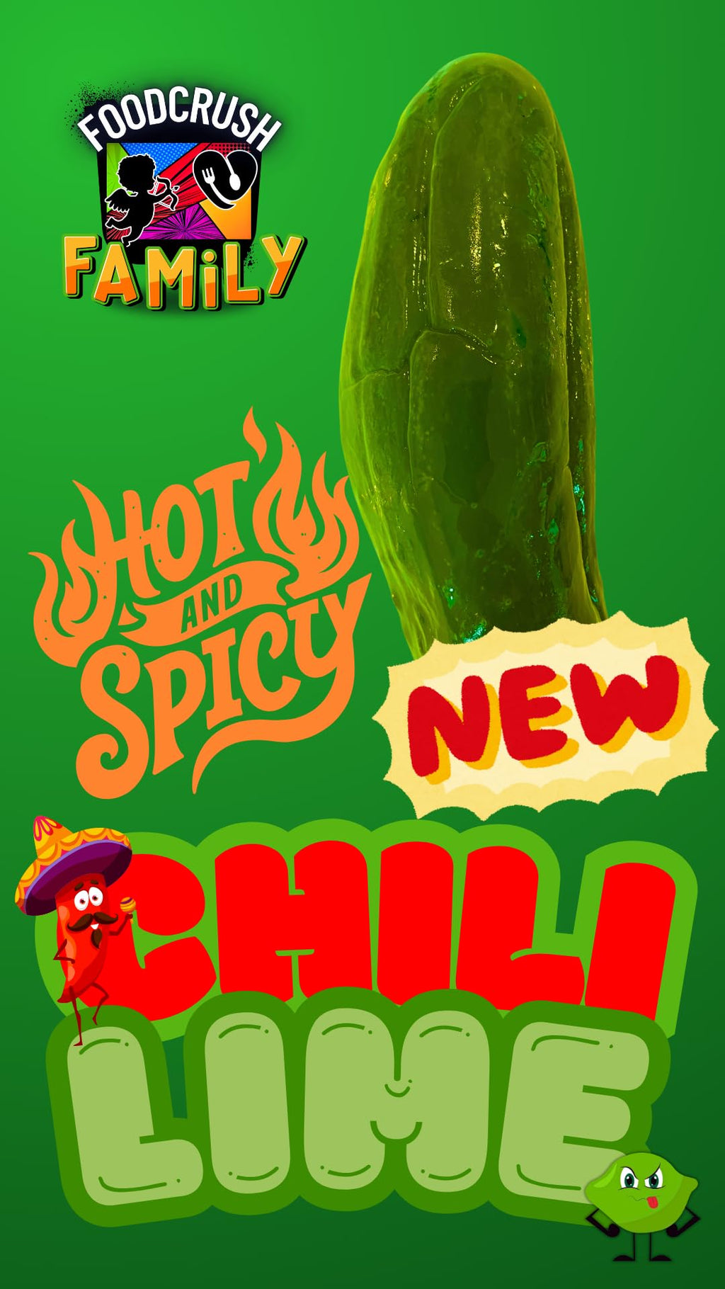Food Crush Chamoy Pickles In A Pouch (Pack of 3) Used in the Chamoy Pickle Kit by Tiktok trend items