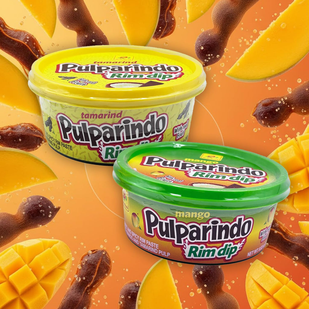 Rim Dip Tamarind Candy Paste 8.82 oz - 2 Pack – Choose Your Flavor Original, Mango, or Assorted | Sweet, Sour & Spicy Mexican Candy Sauce for Drinks, Fruit & Snacks (Assorted)