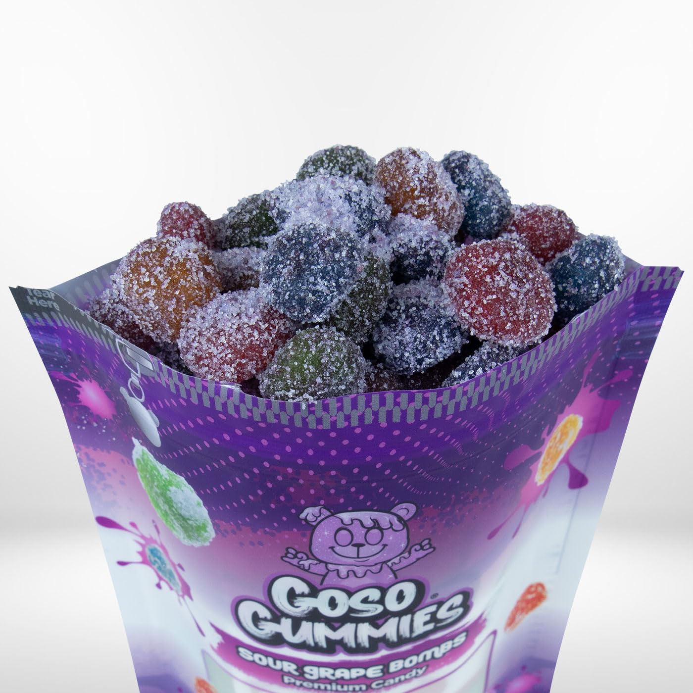 Goso Gummies Spicy Chamoy Gusher Bombs – 6oz Resealable Bag – Tangy Chamoy Filled Gusher Candy