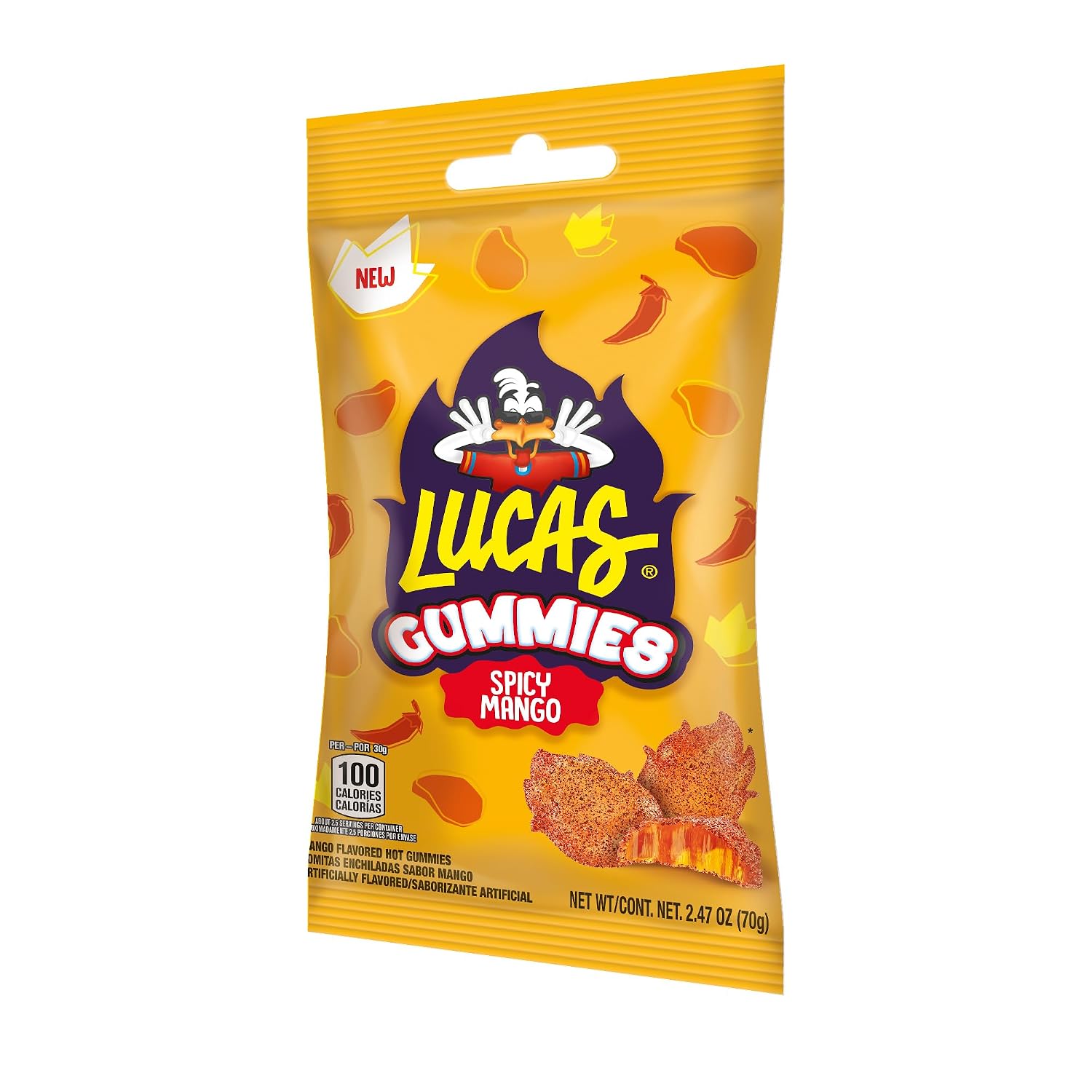 Lucas Spicy Gummies Mango Flavored 12 pack, 29.6OZ – Mango Spice perfect for Summer treats