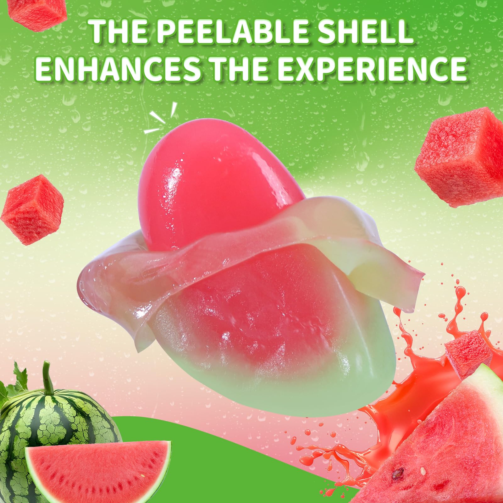 AMOS Peelerz Chili Mango Peelable Gummy Candy, Spicy Sweet Mango Flavor, Real Fruit Juice Infused, 8.47 OZ (240g)