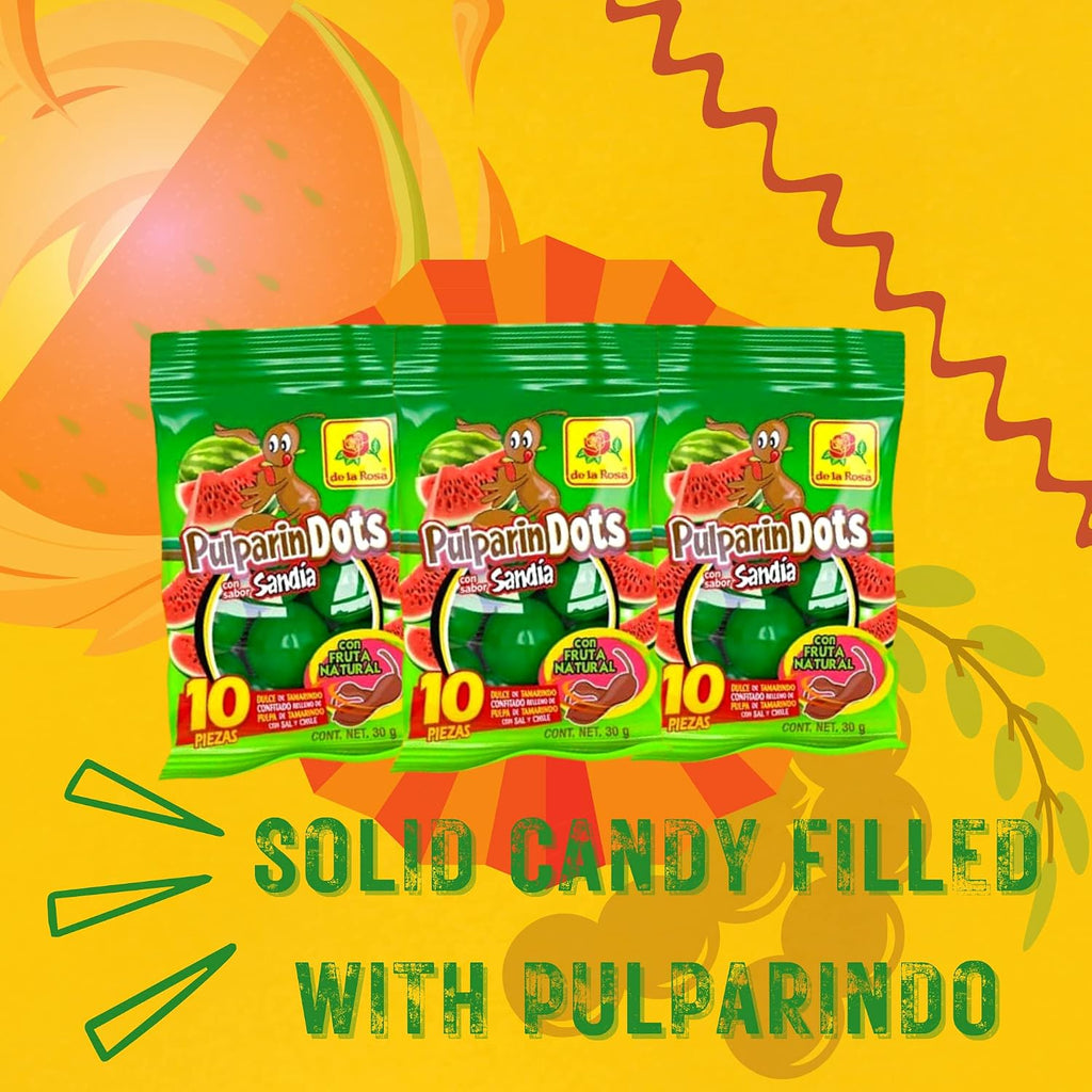 Sweetzo - Tamarindo Mexican Candies, Mango and Watermelon Flavored Candy Filled with Tamarind Pulp, Shareable Individual Serving Size Bags, Pack of 6