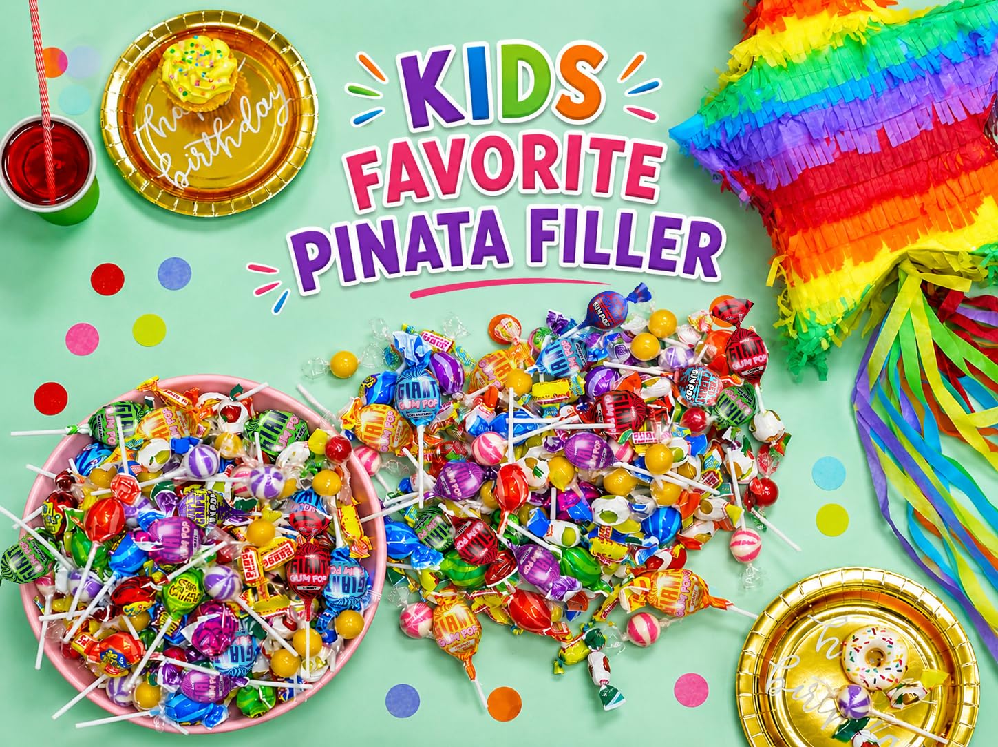 Pinata Candy - 5 Pounds 2.26 KG - Parade Candy Assortment - Individually Wrapped Mix for Party Favors - Bulk Variety Bag for Pinata Stuffers - Kids Birthday, Carnival Candies