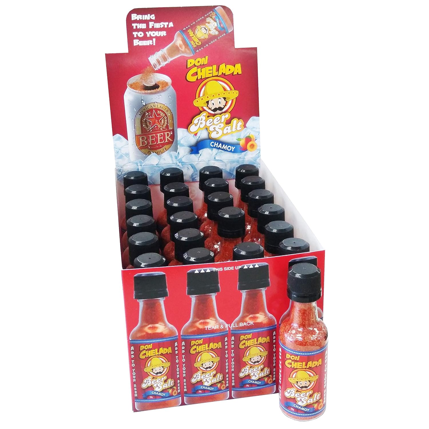 Don Chelada Beer Salt Chamoy 1.6 Oz, Pack Of 24