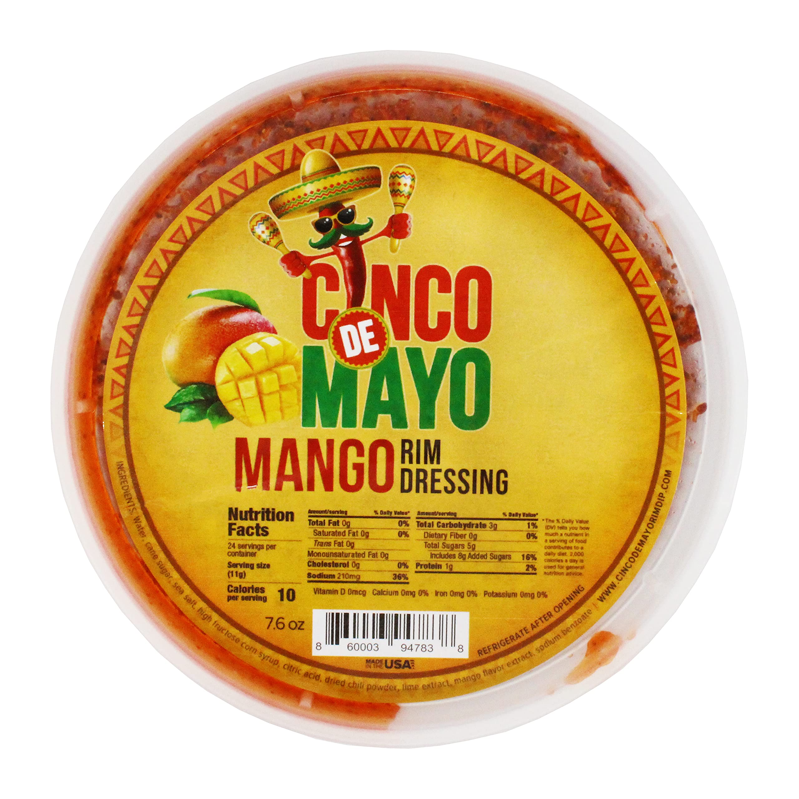 Cinco de Mayo Chamoy Rim Dip Cocktail Rim Dressing (1 x 7.6 oz. Container)