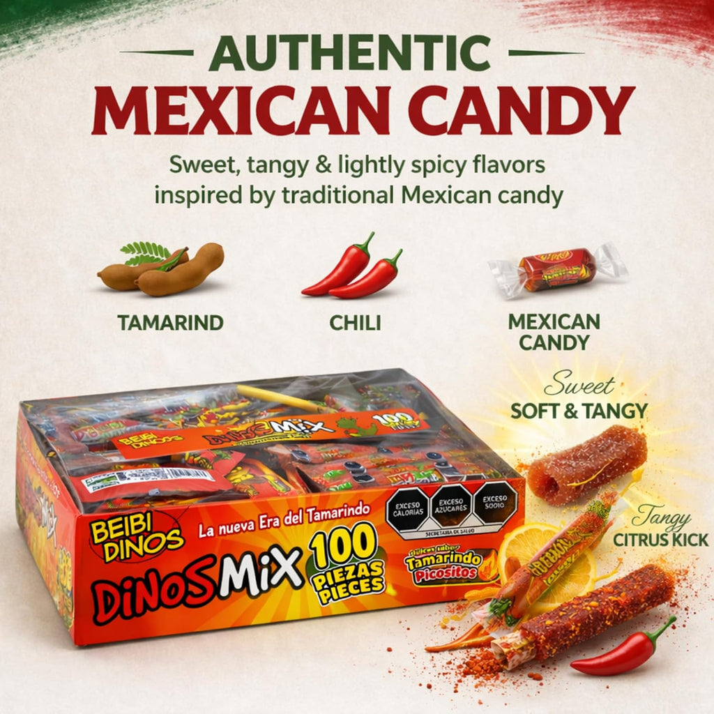 100 Piece Tamarind Candy Mix – Mexican Candy Variety Pack – Sweet, Spicy & Tangy Assorted Candy – Individually Wrapped Snack Box for Parties, Piñatas & Gifts