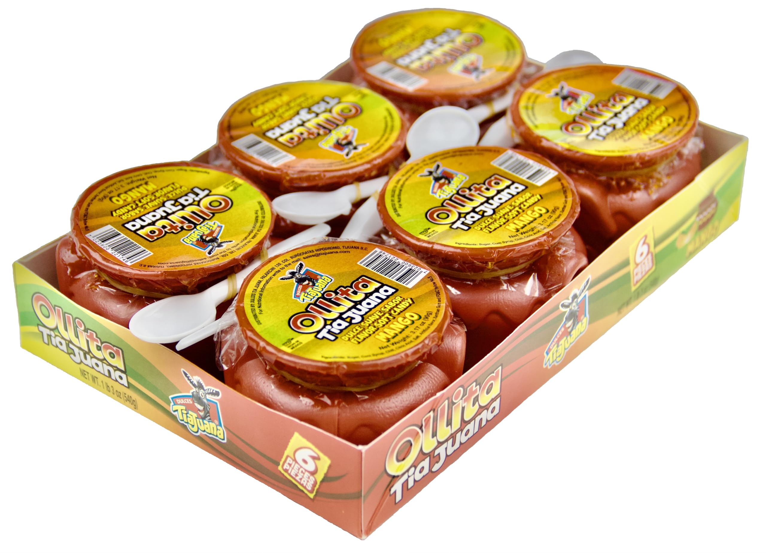 Ollita Tiajuana - Mini-Pot Tamarind Flavor Soft Candy: Dulce Suave Sabor Tamarindo