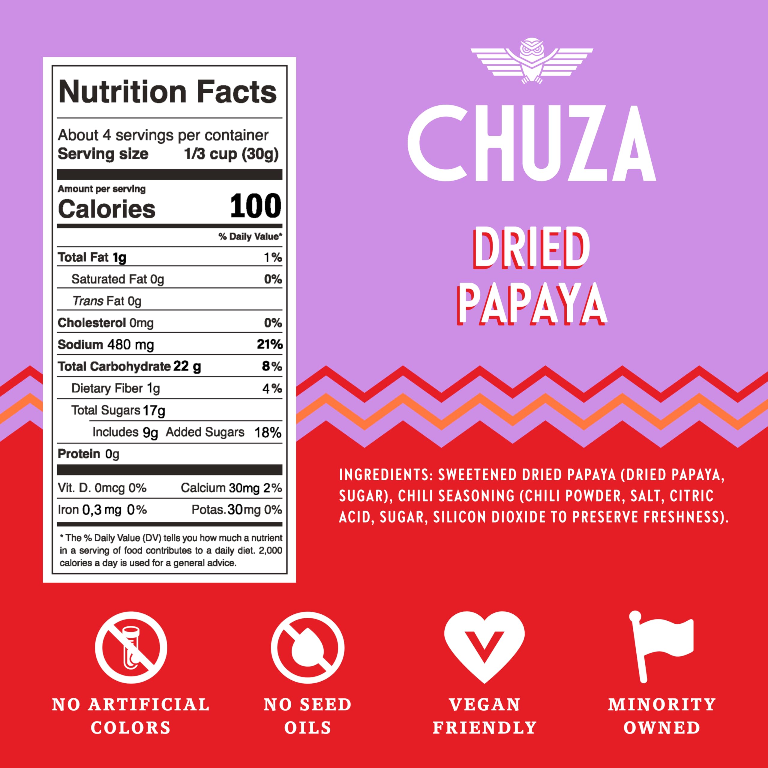 CHUZA Spicy Dried Mango Snacks Bites (4.5 oz. Pack of 2) – Mexican Candy Style Sweet Chili Dried Mango, with Chili Seasoning, Chili Powder, Dried Fruit Snacks, Spicy Snacks