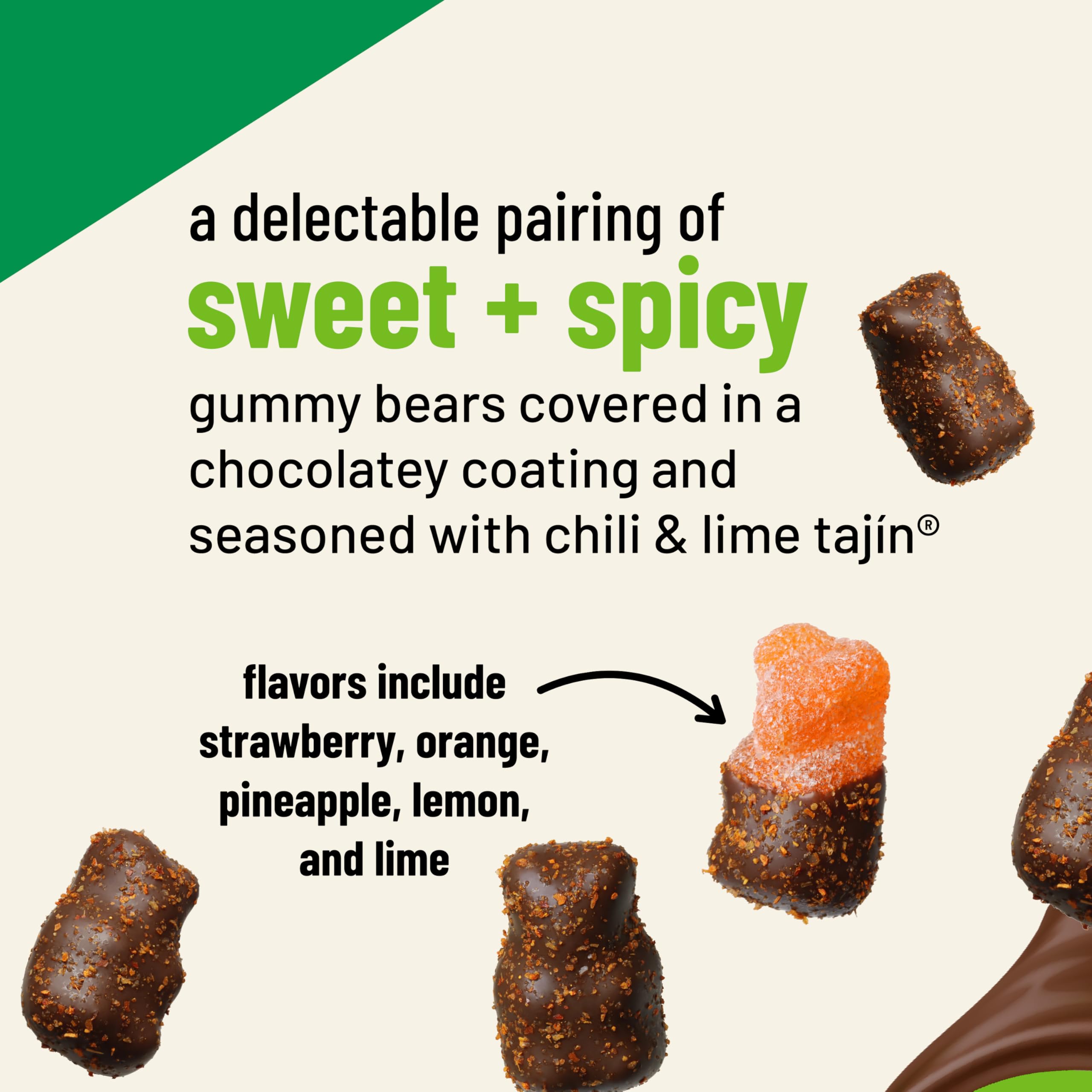 Snak Club Tajin Gummy Candy Fruit Rings, Gummies with Chili and Lime Seasoning, Mild Spice, Gluten-Free and Vegan Snacks, Assorted Variety, Mango, Pineapple, Peach, Watermelon, Snack Size 12 Pack