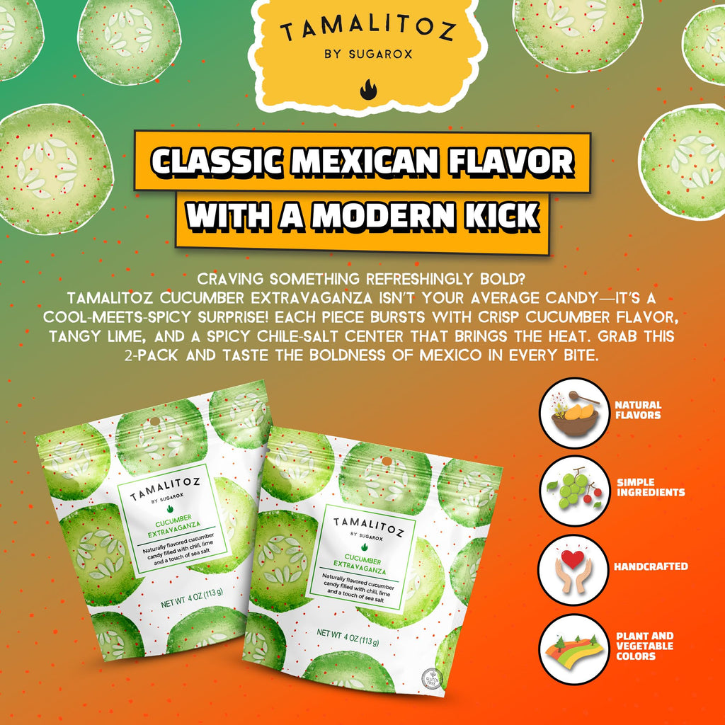 Tamalitoz Cherry, It’s a Fire – Spicy Cherry Mexican Hard Candy Filled with Chile, Lime & Sea Salt Center, Handcrafted Fruit Candy, Gluten-Free, Kosher, No Artificial Colors – 2 Bags (4oz Each)