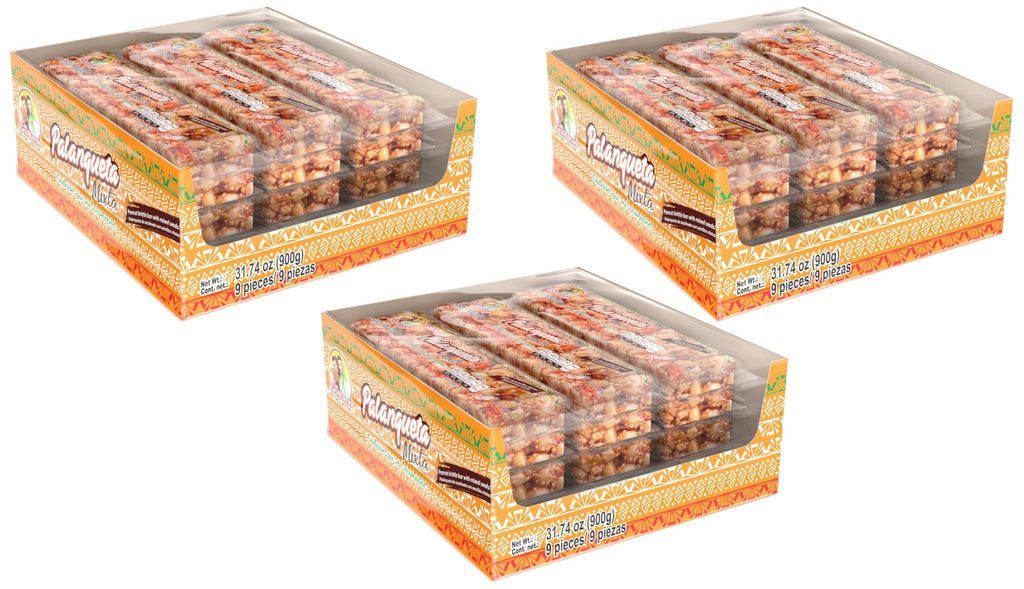 Las Sevillanas Peanut Brittle – Crunchy Peanut & Mixed Seeds Bar, Traditional Mexican Candy, Sweet Snack, 31.74 Oz/900g (Pack of 1)