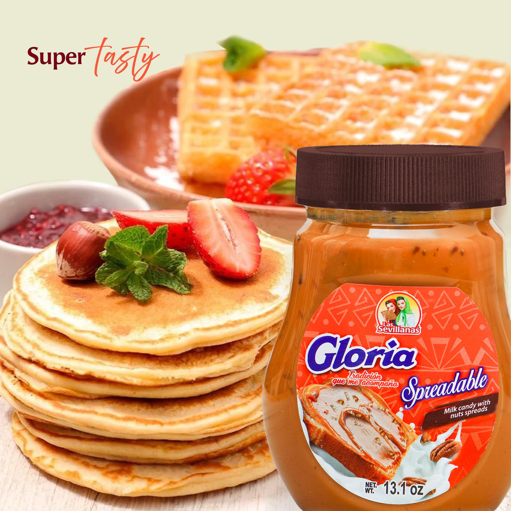 Gloria Spreadable Dulce de Leche Milk Candy with Nuts – Arequipe, Caramel Sauce Cajeta Mexicana- , Mexican Candy | Perfect for Pancakes, Waffles, Bread, and Desserts | Spreadable Snack (13.1 Oz 1 Pack)