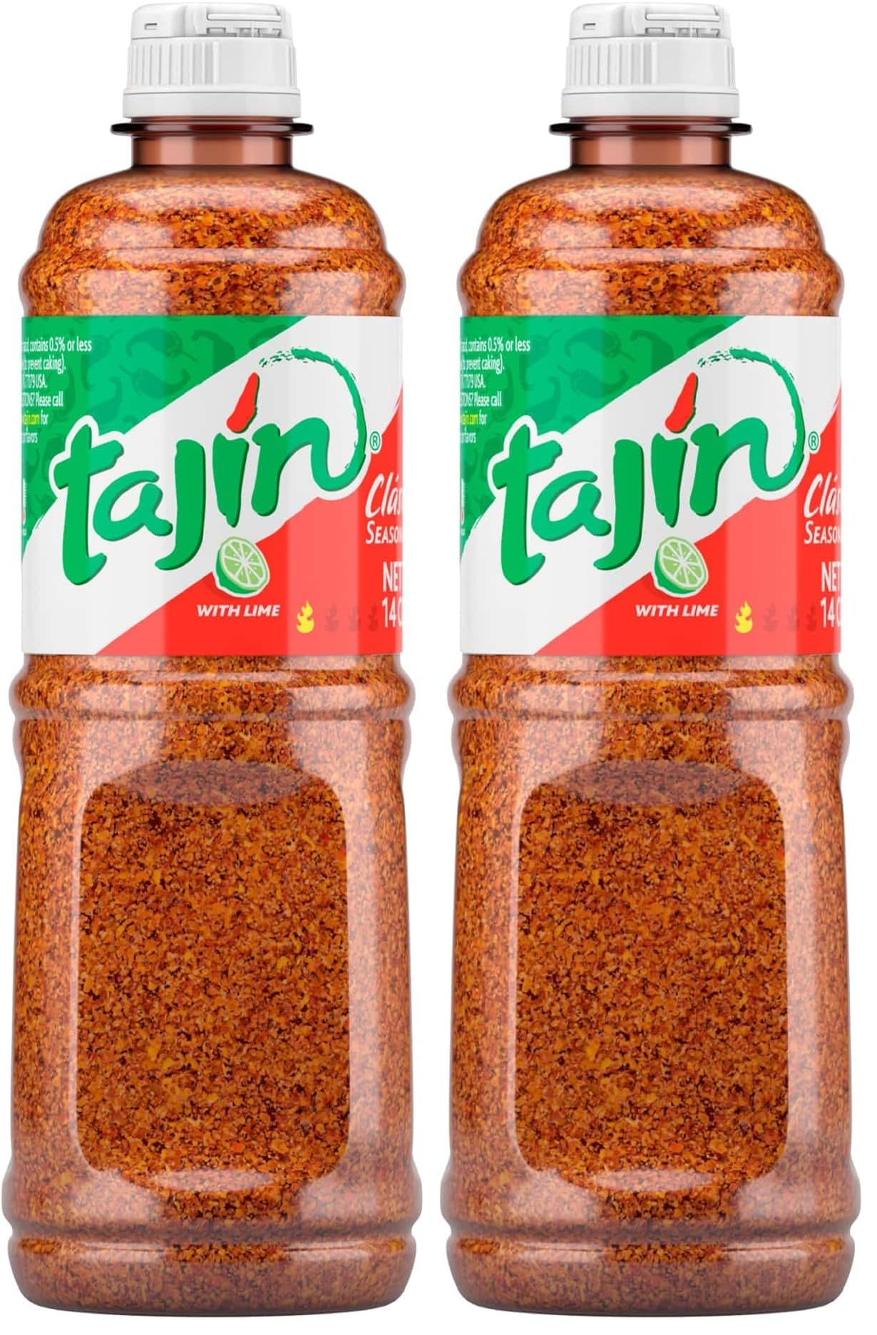 Tajin Clásico Seasoning, Authentic Mexican Chili Lime Spice Blend for Fruit, Snacks, Tacos, and Cocktails, Zesty Flavor Enhancer, 14 oz (Pack of 1)