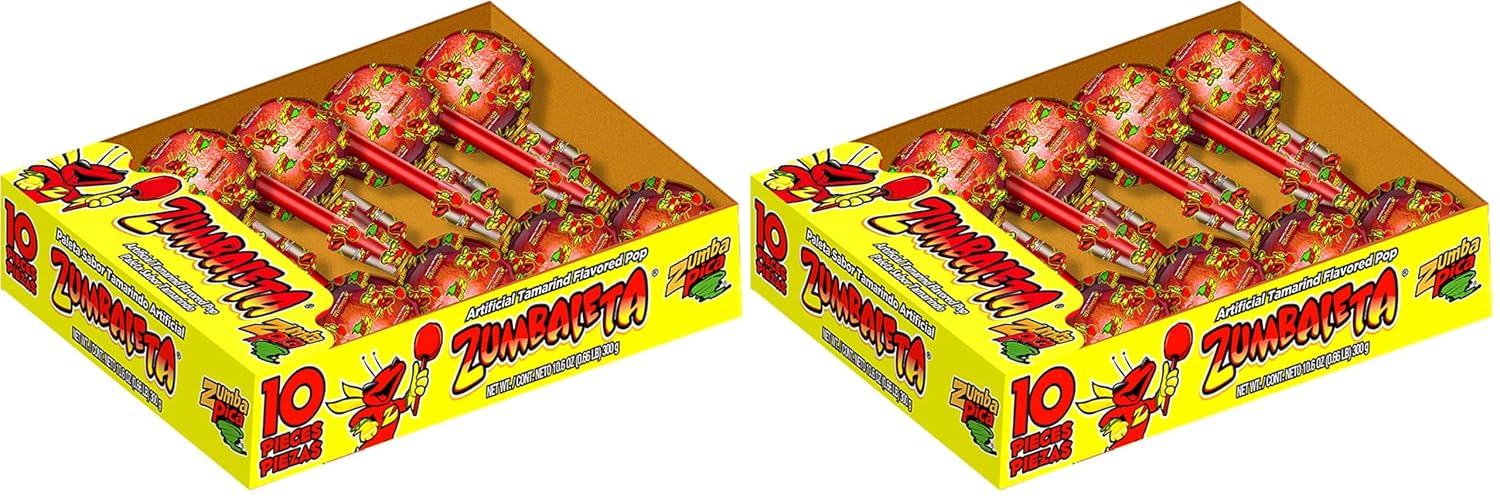 Zumba Pica Tamarind Mexican Candy, 10 Pieces, 1.06 Ounces Each