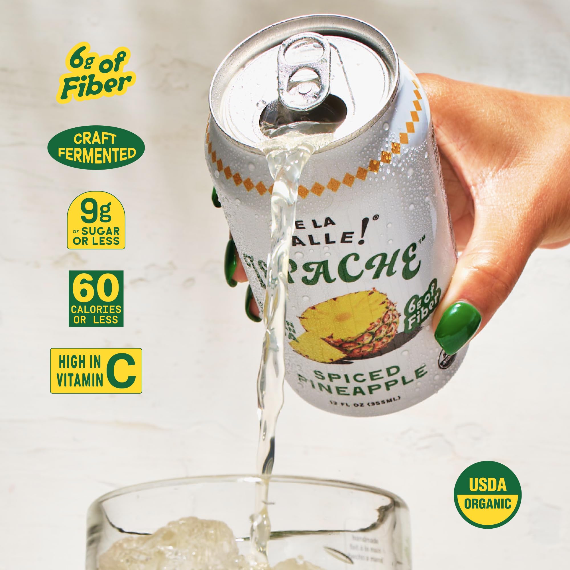 De La Calle Tepache - Mixta Variety Pack - Modern Mexican Soda - Craft Fermented Pineapple Sparkling Beverage - Certified Organic, Non-Alcoholic, Healthy Soda, Low Sugar, Low Calorie, Non-GMO