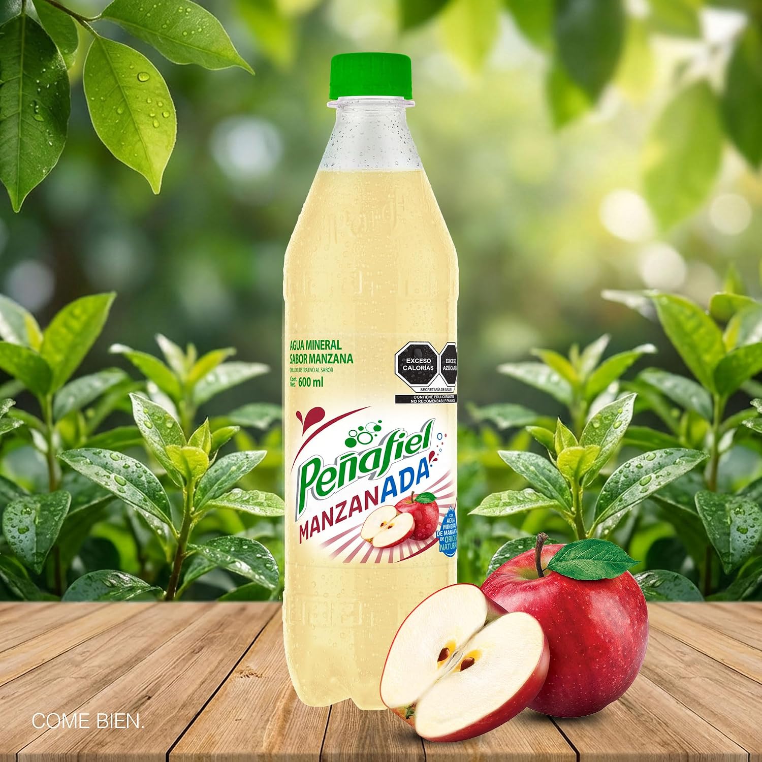 Peñafiel Manzanada, Botella Pet, 600 ml, 12 piezas