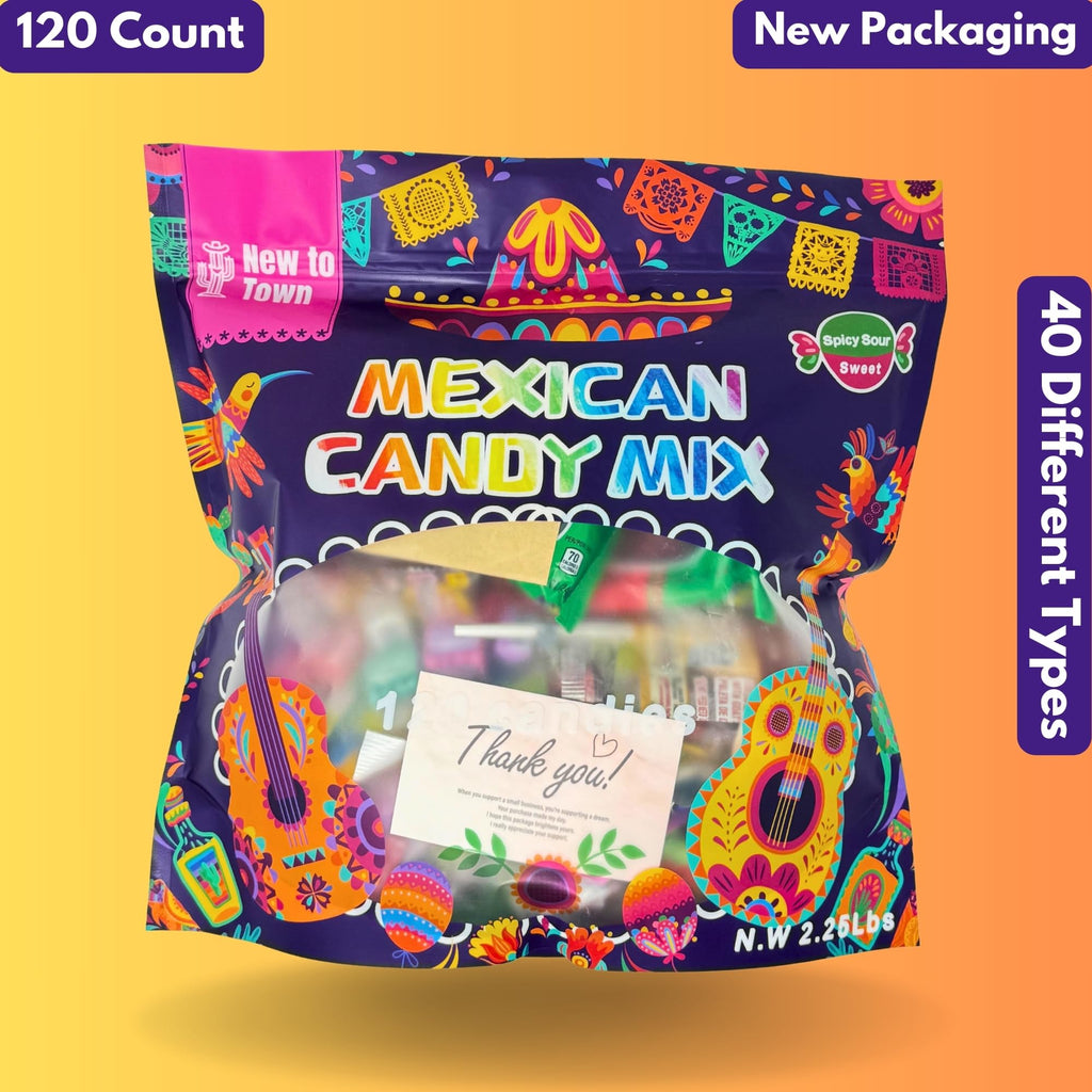 Mexican Candy Variety Pack (120 Count) Dulces Mexicanos, Tamarind Candy, with Pulparindo, Vero Lollipops, Lucas, De La Rosa, Mazapan, Mexican Snacks, Bulk Pinata, Fiesta
