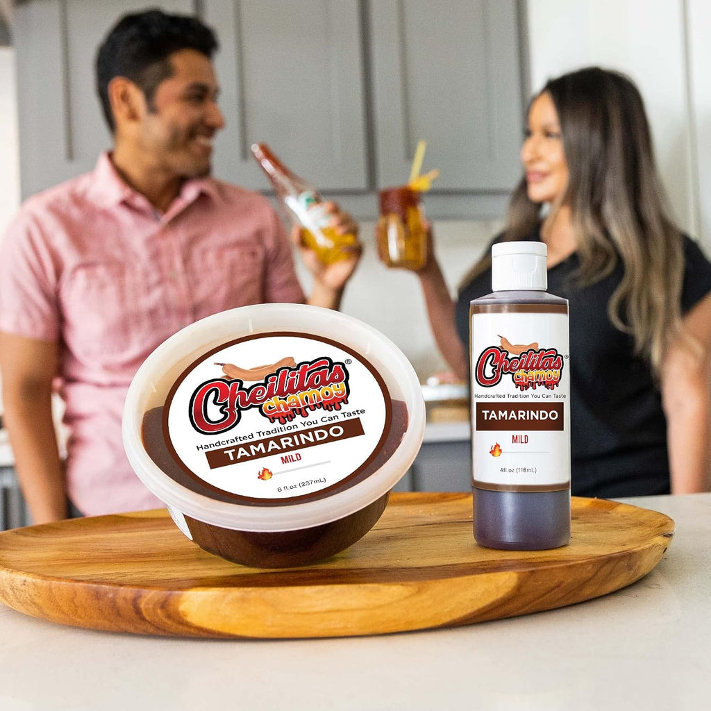 Cheilitas Chamoy All Natural Mexican Rim Candy Dip | Tamarindo Grab & Go Bottle | Hand Crafted for Drinks, Cocktails, Micheladas, Beer and More