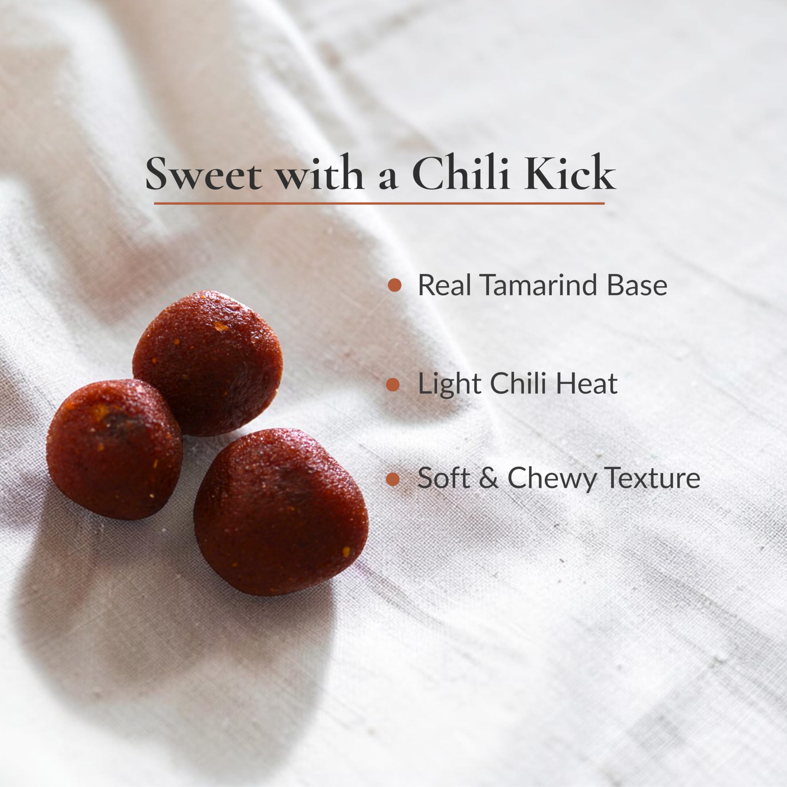A Mi Gusto Natural Spicy Tamarind Candy Balls, 8 oz – Tamarind Candy with Chili Made with Simple Ingredients