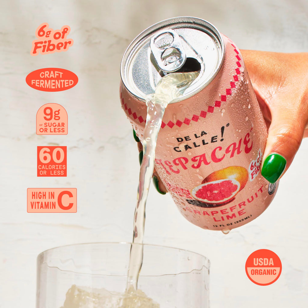 De La Calle Tepache - Mixta Variety Pack - Modern Mexican Soda - Craft Fermented Pineapple Sparkling Beverage - Certified Organic, Non-Alcoholic, Healthy Soda, Low Sugar, Low Calorie, Non-GMO