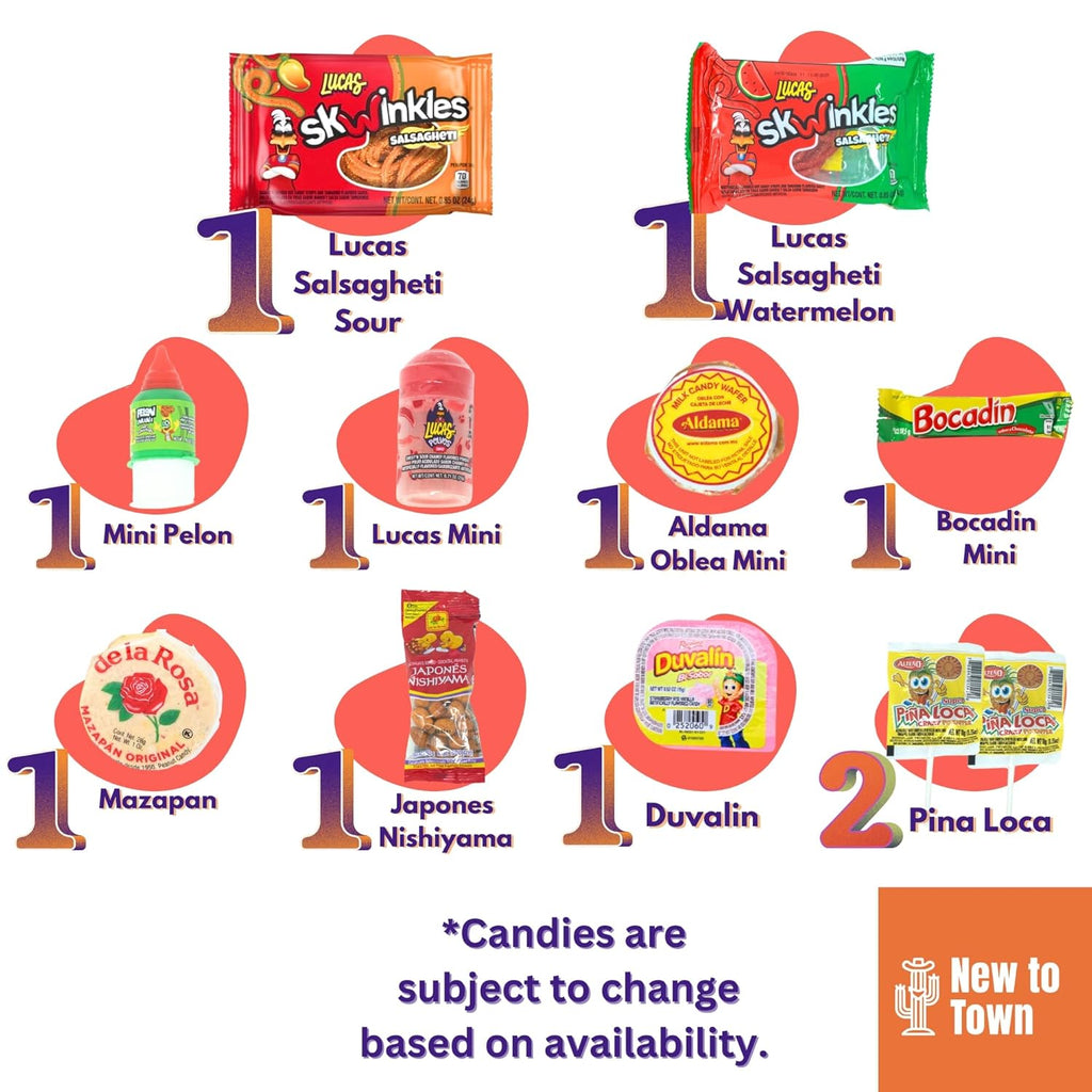 Mexican Candy Variety Pack, 120 Pieces – Authentic Dulces Mexicanos Assortment for Piñatas, Parties & Fiestas – Includes Vero, Lucas & Pulparindo – Spicy, Sweet & Sour Mix