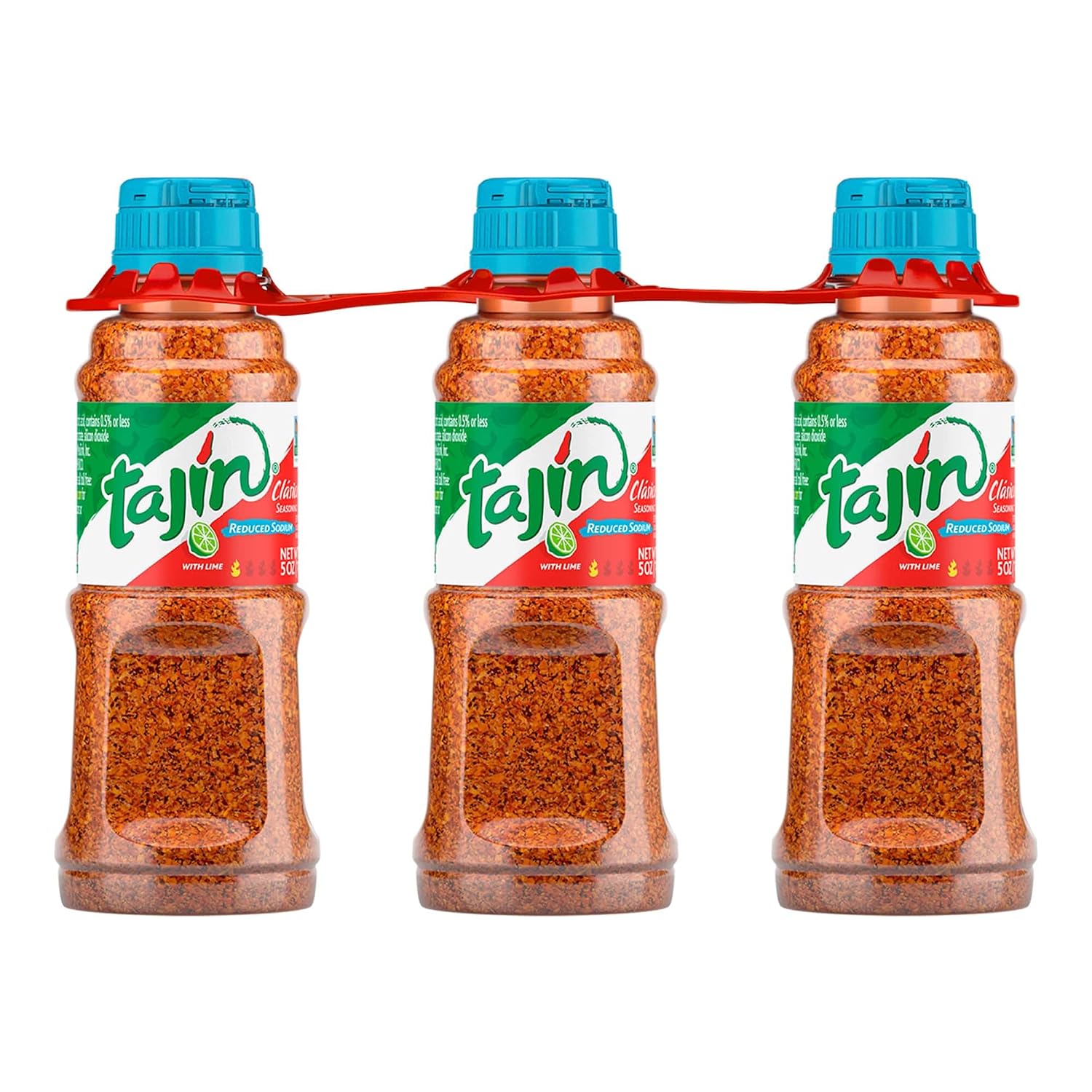Tajin Clásico Reduced Sodium Seasoning, Authentic Mexican Chile Lime Spice Blend for Fruit, Vegetables, Salad Bowls, Avocado, Cucumber, and Fresh Produce, Zesty Flavor Enhancer, 5 oz, (Pack of 1)