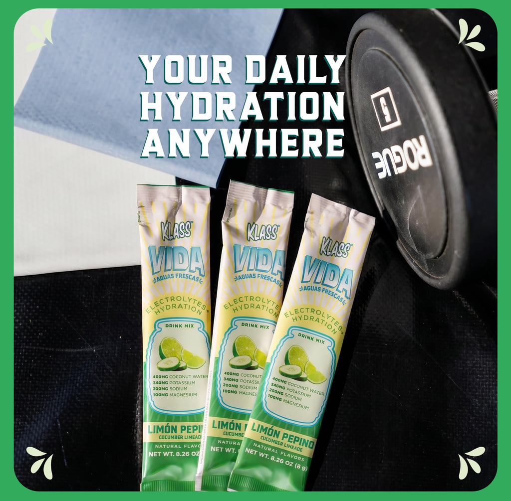 KLASS VIDA Daily Hydration Pineapple Agua Fresca Electrolyte Powder Packets | Sugar Free Electrolyte Drink Mix | Hydration Packets with Coconut Water & Minerals | 15 Stick Packs