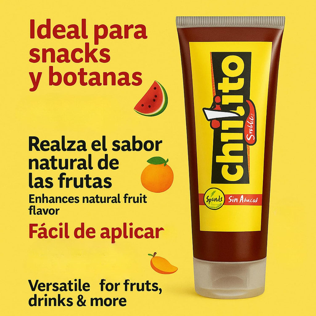 Chilito Sirilo Mexican Sweet Chili Sauce – Sweet, Salty & Spicy Chamoy-Style Sauce with Splenda (sucralose) – Vegan Chili Sauce for Fruit, Snacks, Beer Rims & Drinks, 10.5 oz | 300g