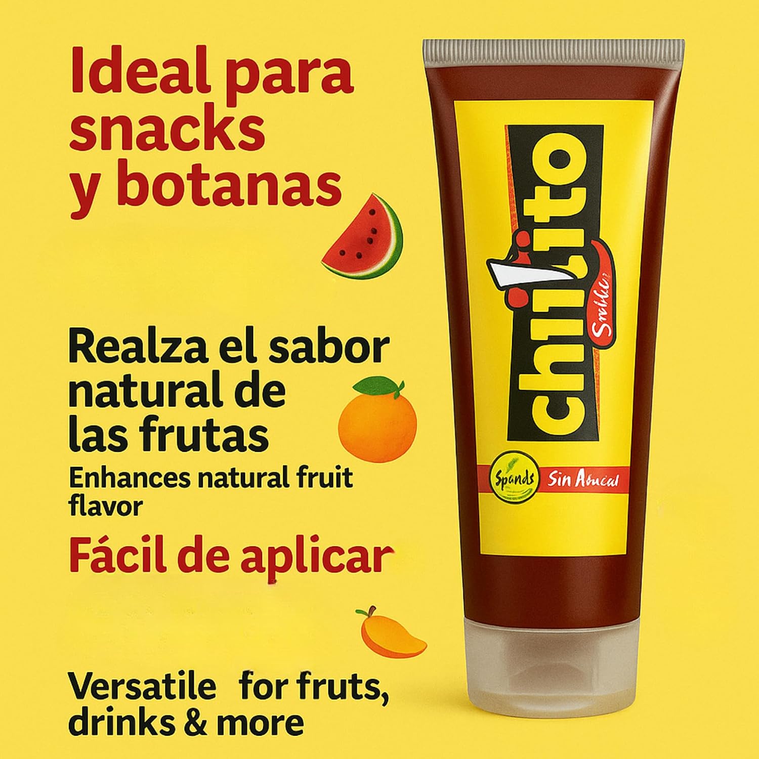 Chilito Sirilo Mexican Sweet Chili Sauce – Sweet, Salty & Spicy Chamoy-Style Sauce with Splenda (sucralose) – Vegan Chili Sauce for Fruit, Snacks, Beer Rims & Drinks, 10.5 oz | 300g